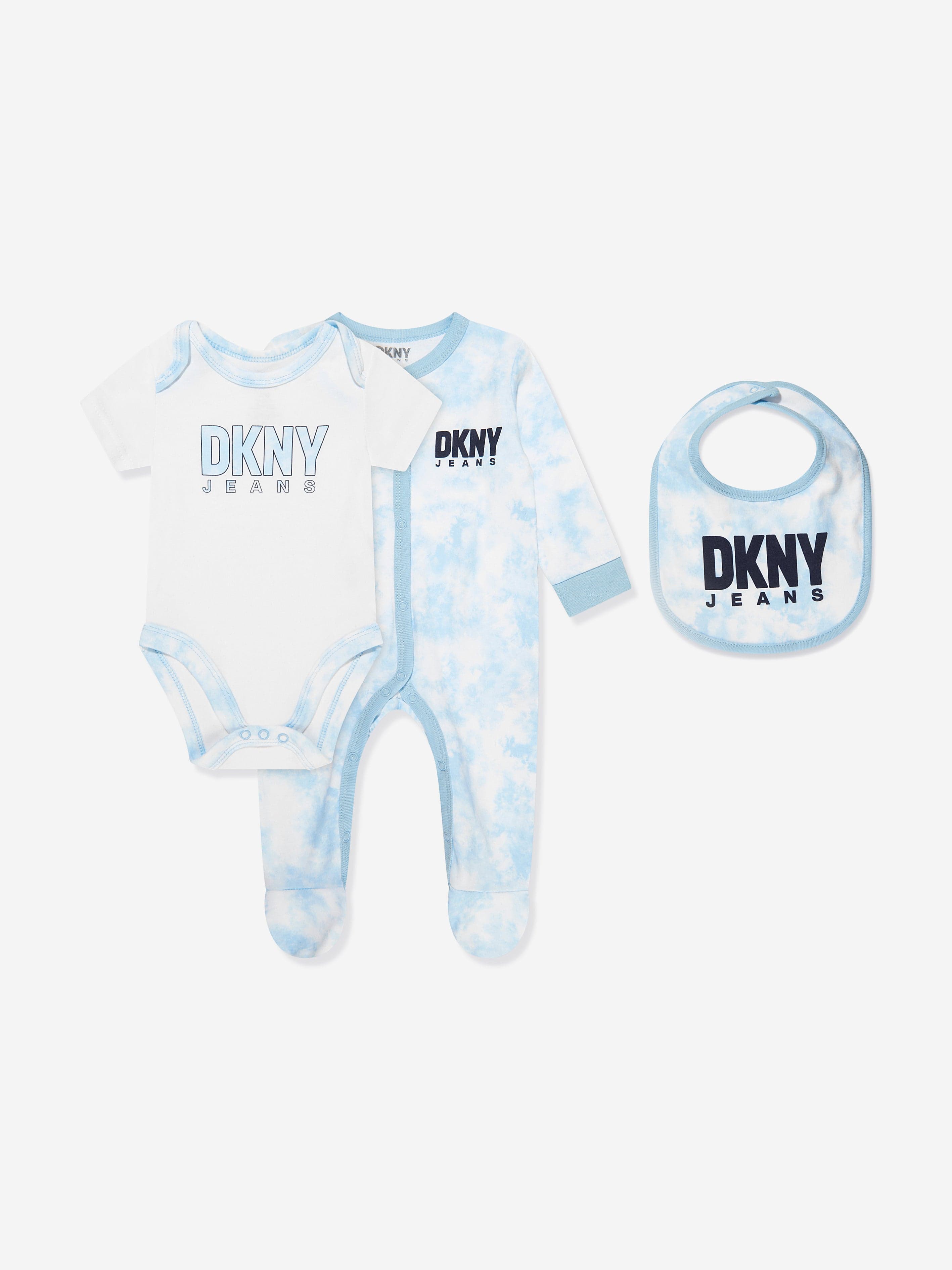 DKNY Baby Boys 3 Piece Hanging Gift Set in Blue Popular