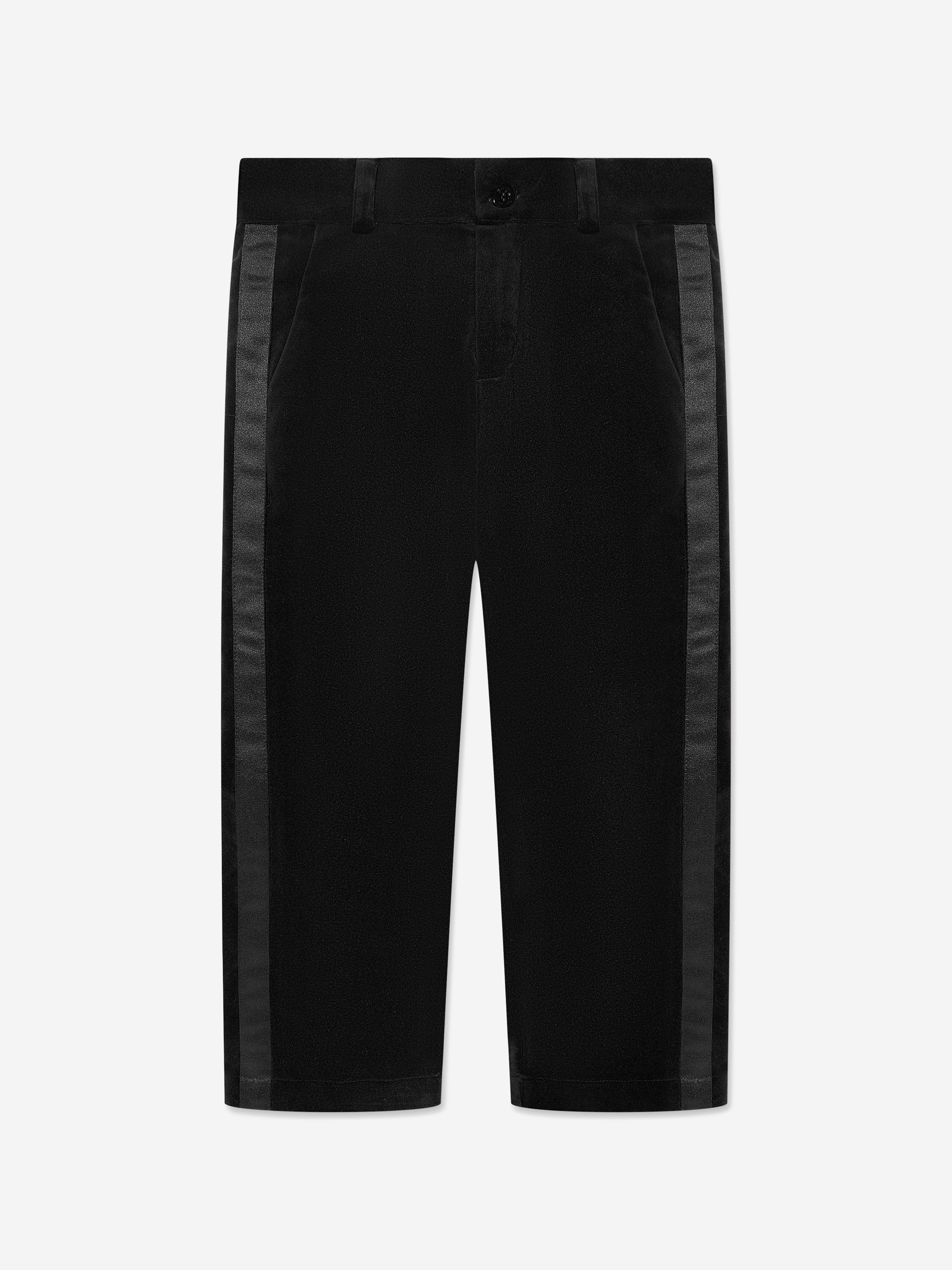 Patachou Boys Cotton Trousers in Black Supply Sale Online