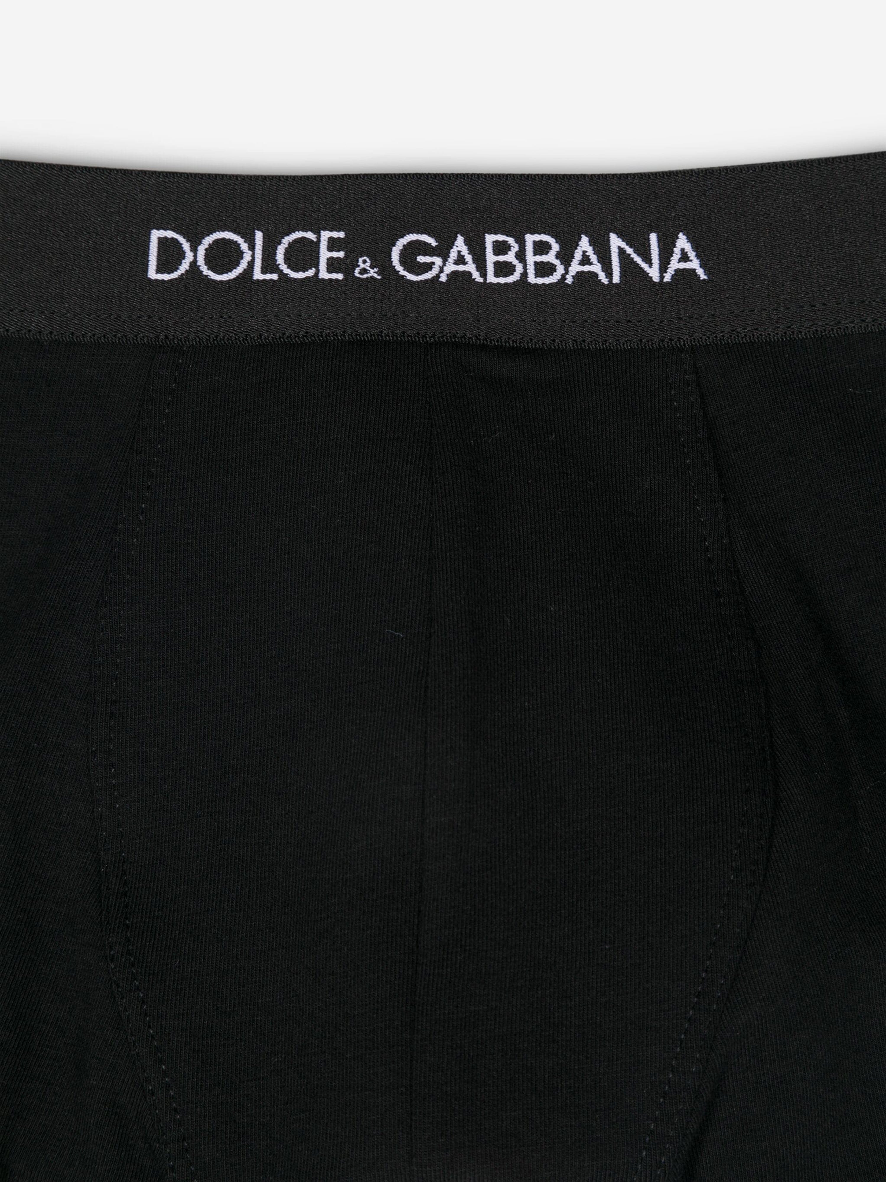 Dolce & Gabbana Boys 2 Pack Boxer Shorts Set in Black Affordable Sale Online