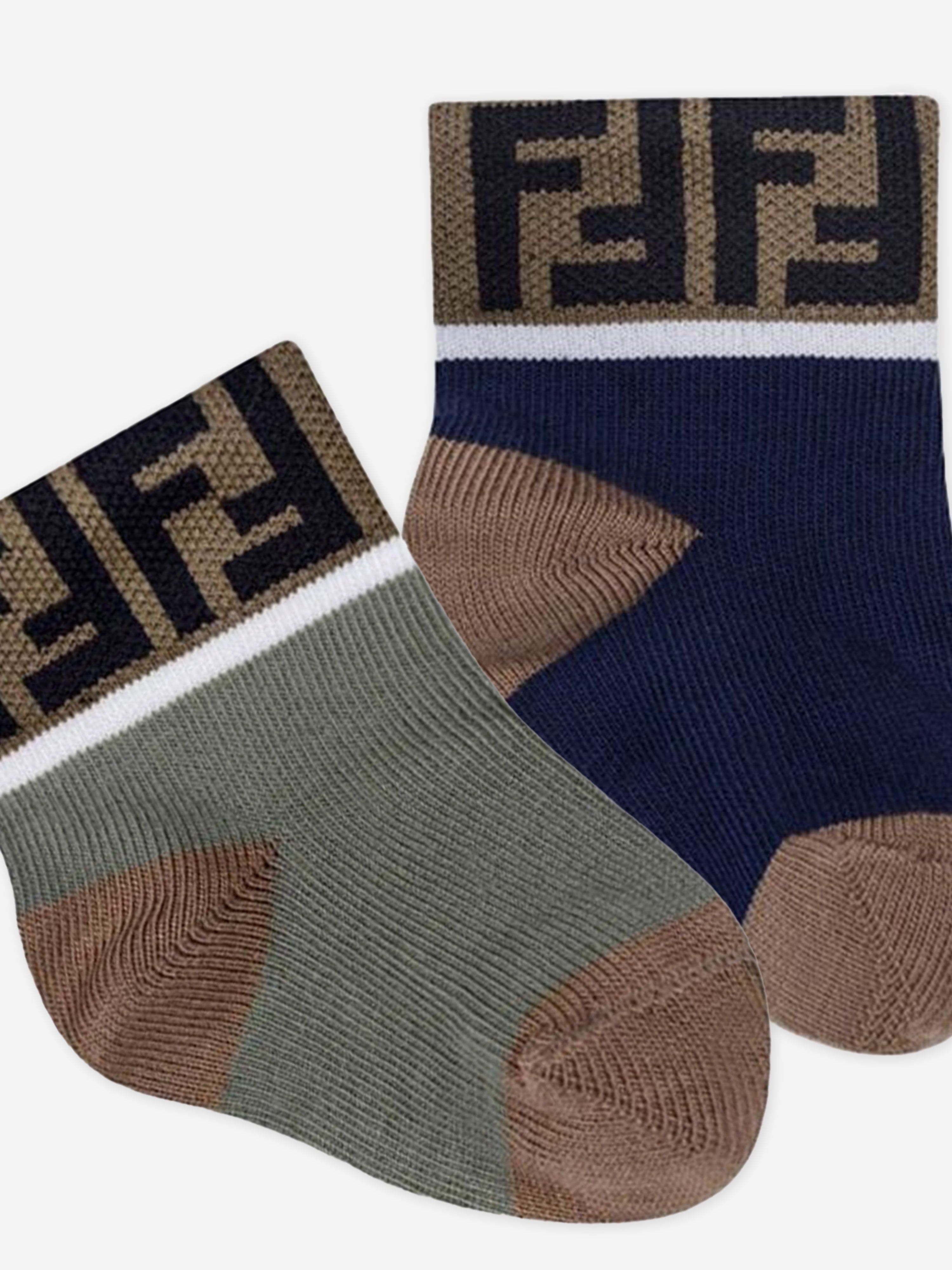 Fendi Baby Multipack FF Logo Socks in Multicolour Buy Cheap Popular