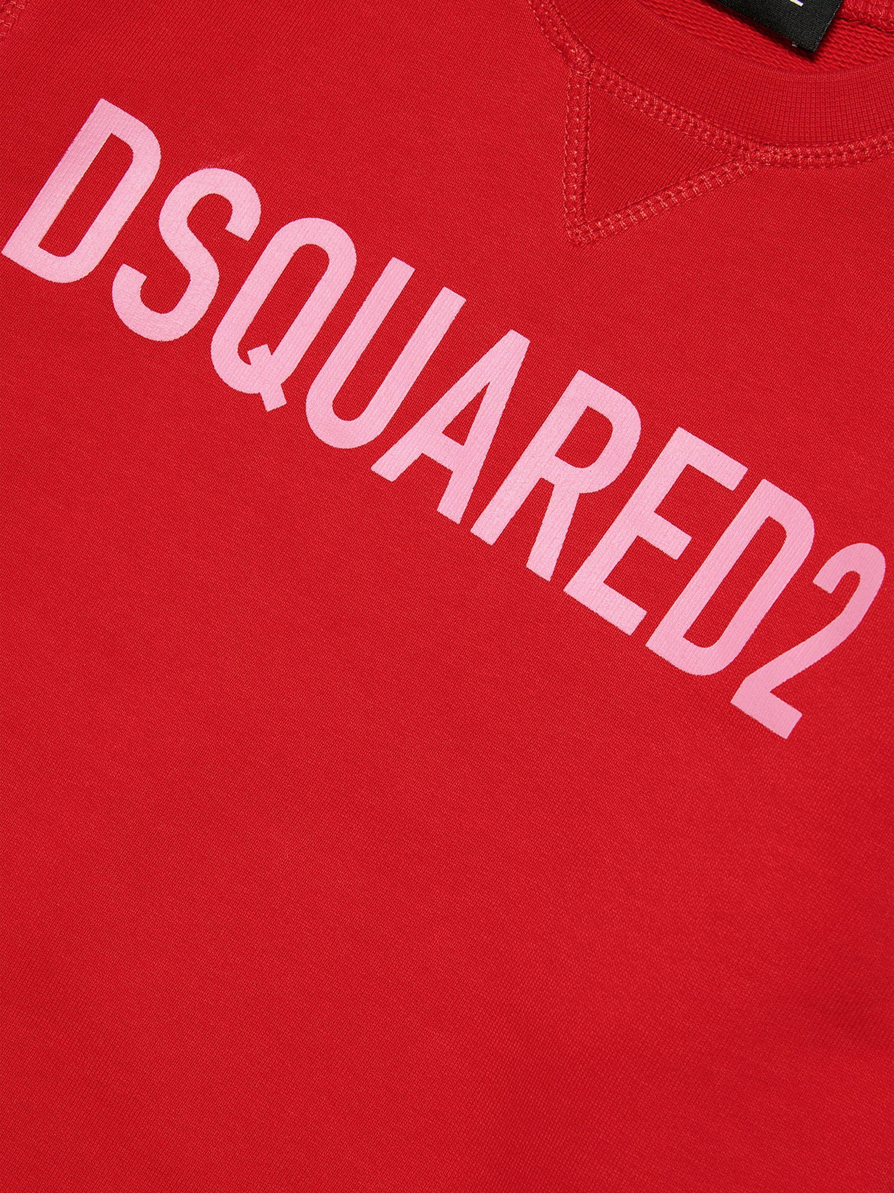 Dsquared2 Kids Logo Sweatshirt in Red Cheap Sale Best Wholesale