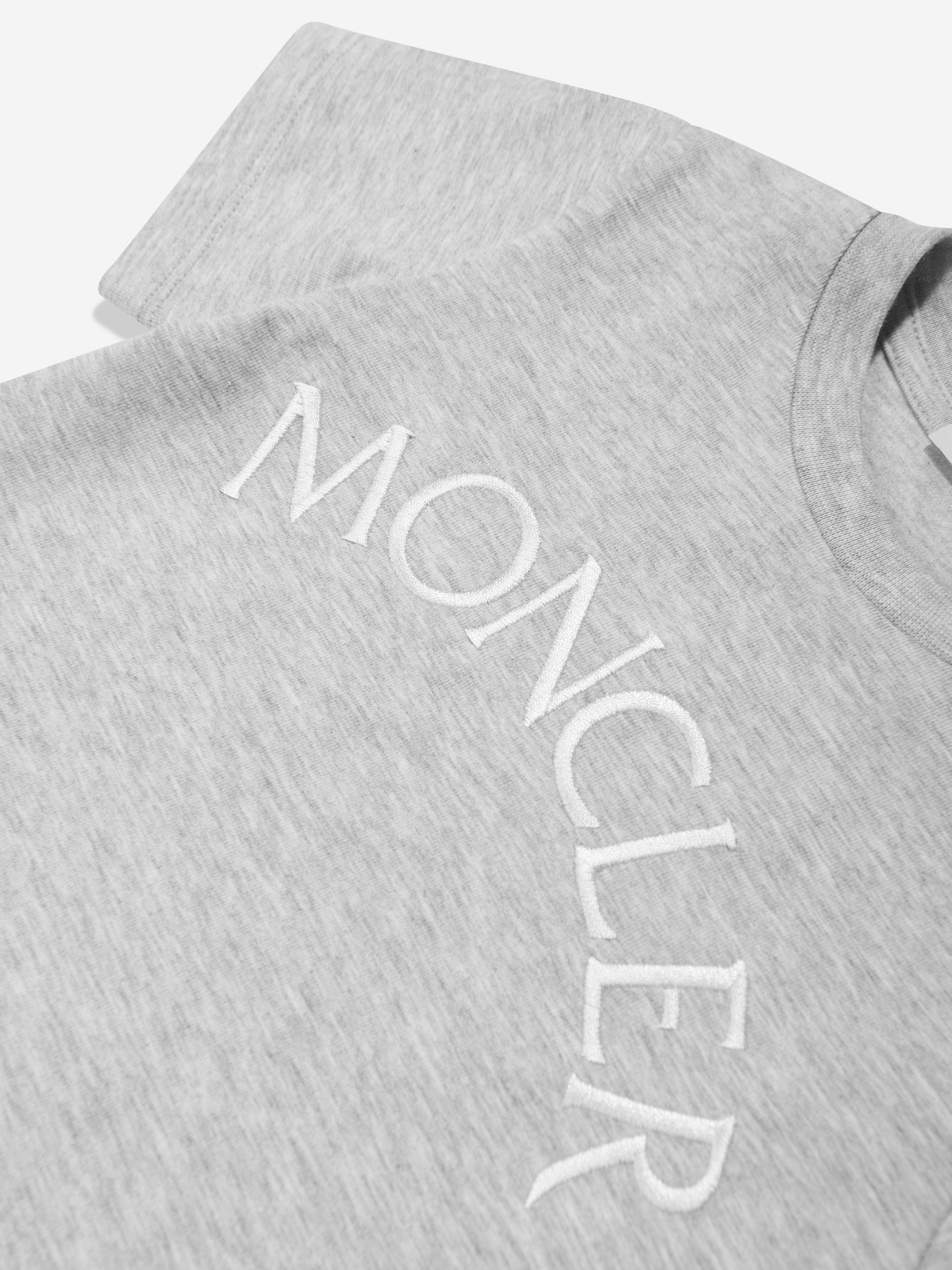 Moncler Enfant Baby Girls Logo T-Shirt in Grey Buy Cheap Choice