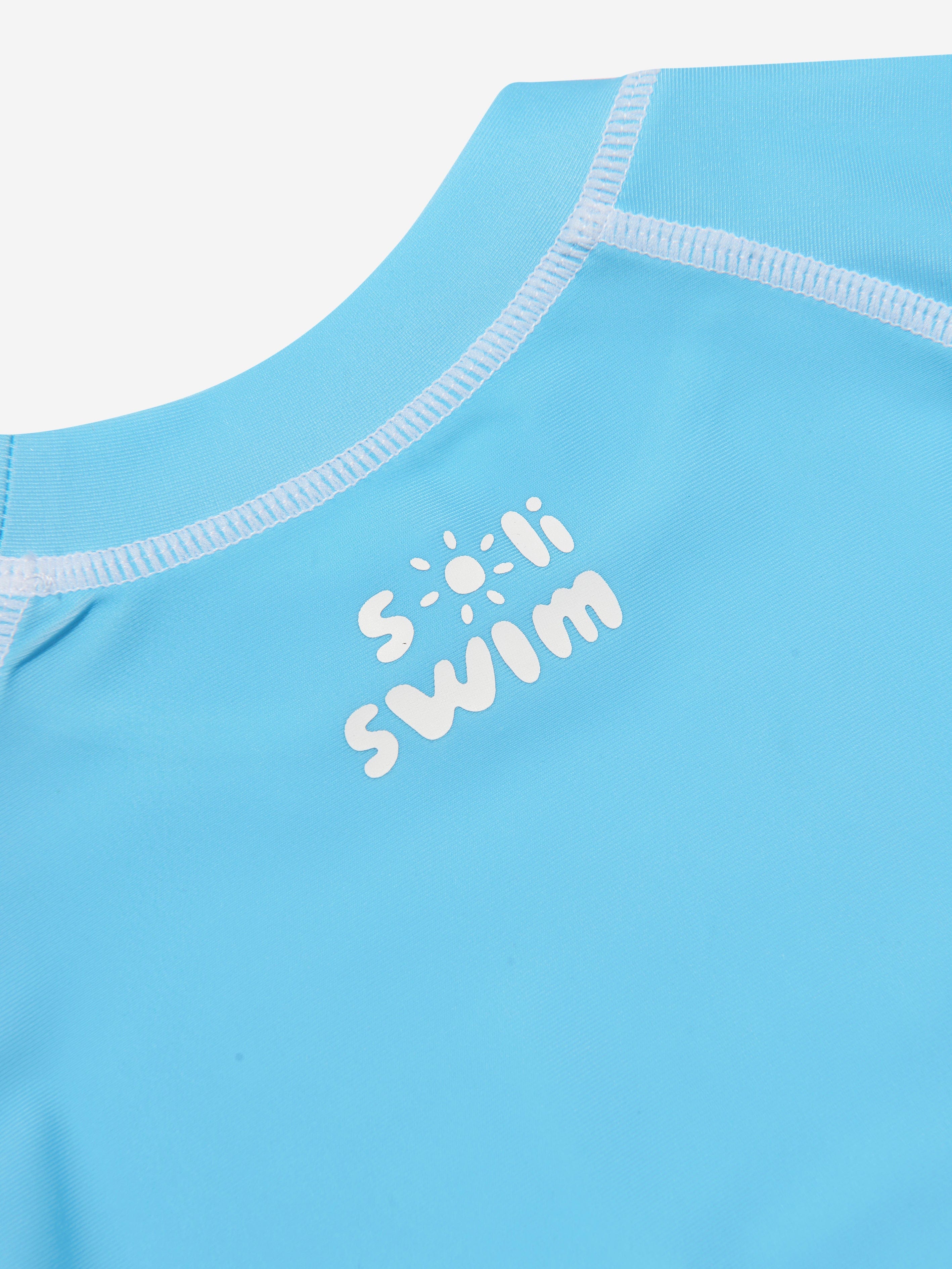 Soli Swim Boys Sun Protective Rash Guard (UPF50+) in Blue Where To Buy Cheap Real