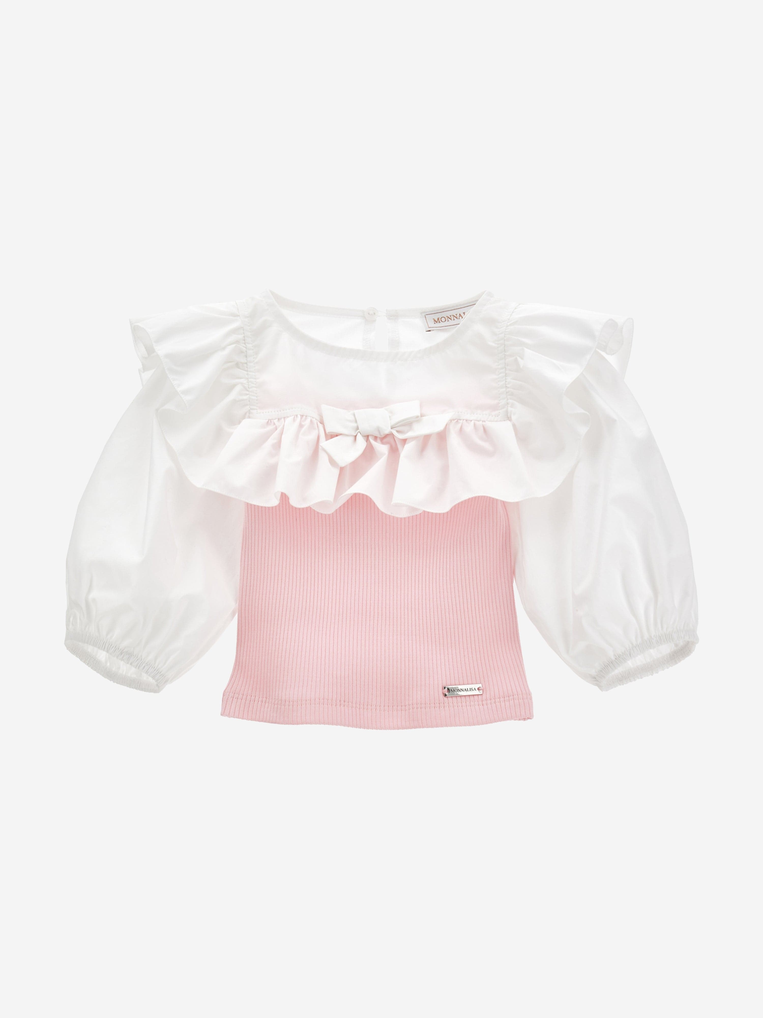 Monnalisa Girls Provenza Top in Pink 2025 Newest