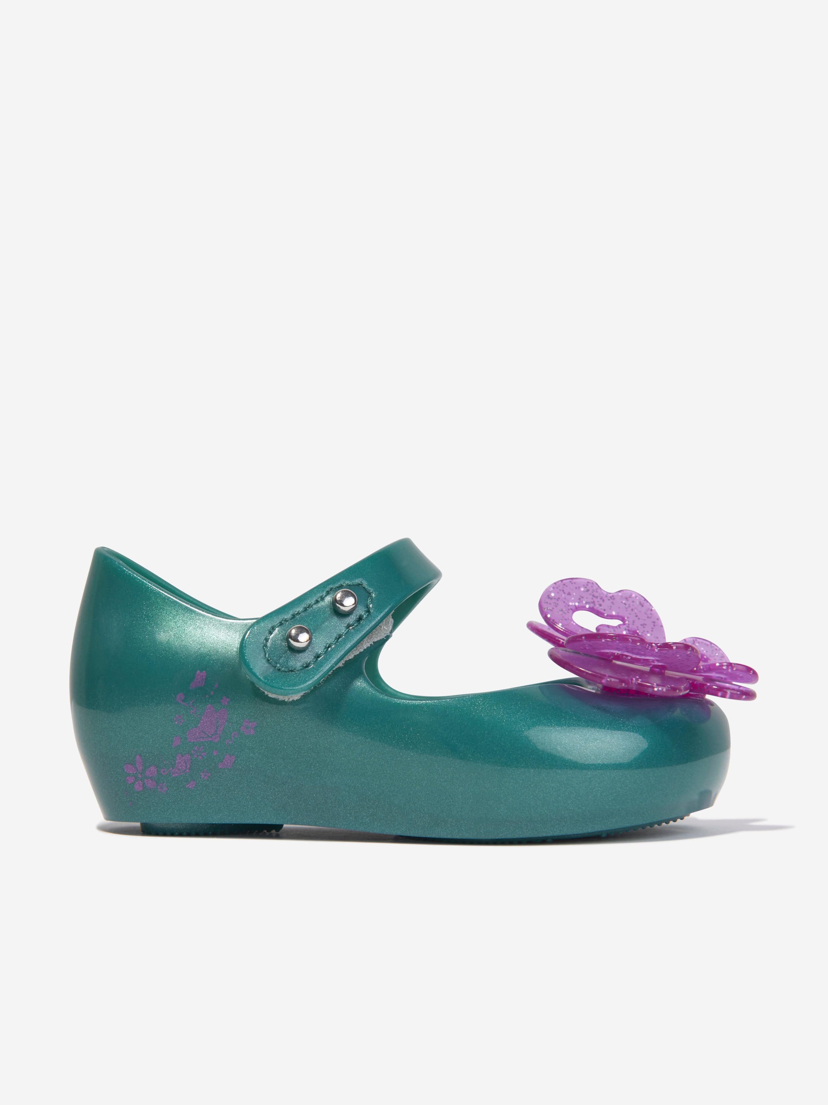 Mini Melissa Girls Disney Jelly Ballerinas in Green With Credit Card Cheap Online
