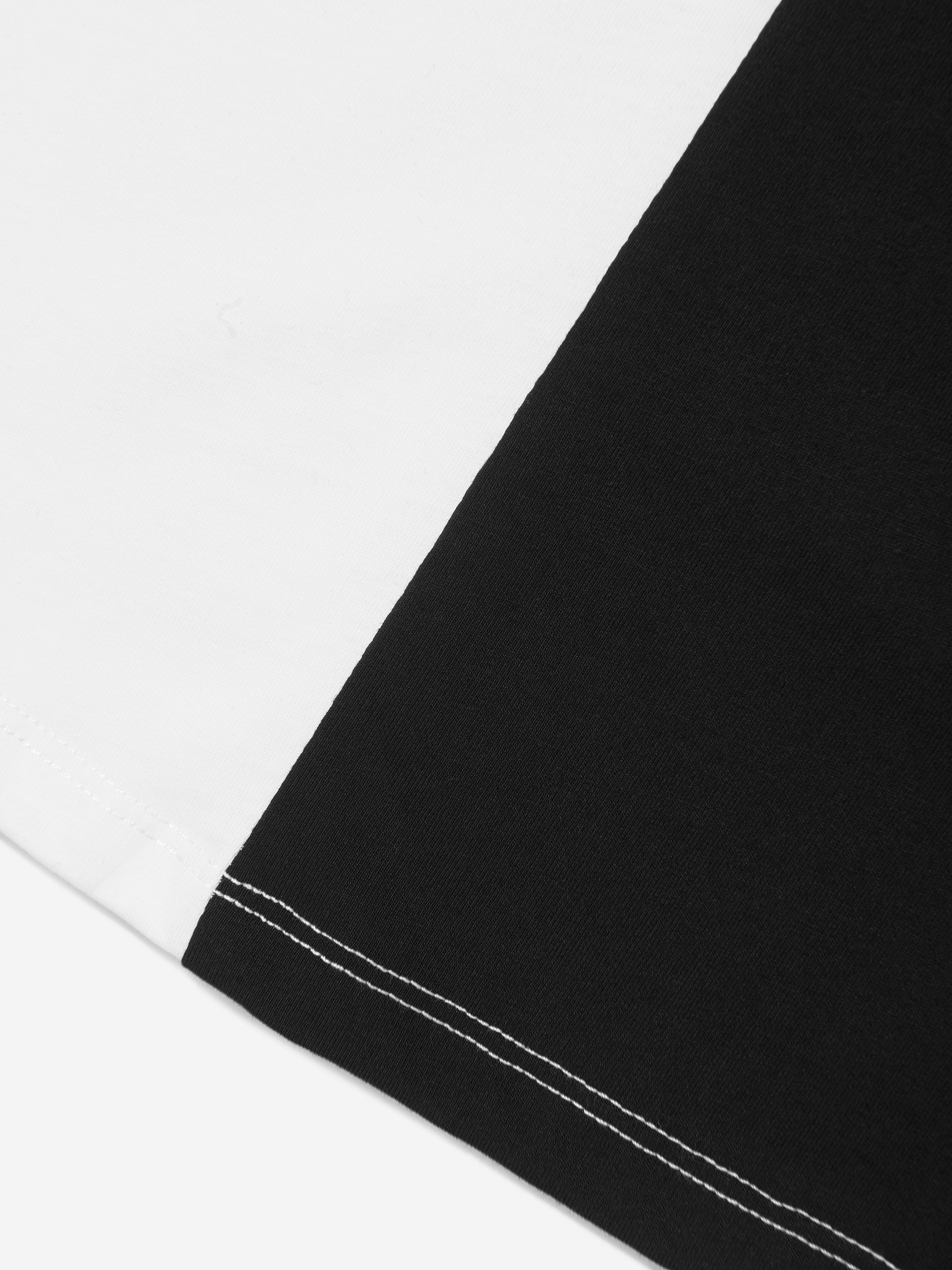 Balmain Kids Colourblock Logo T-Shirt in White Looking For Online