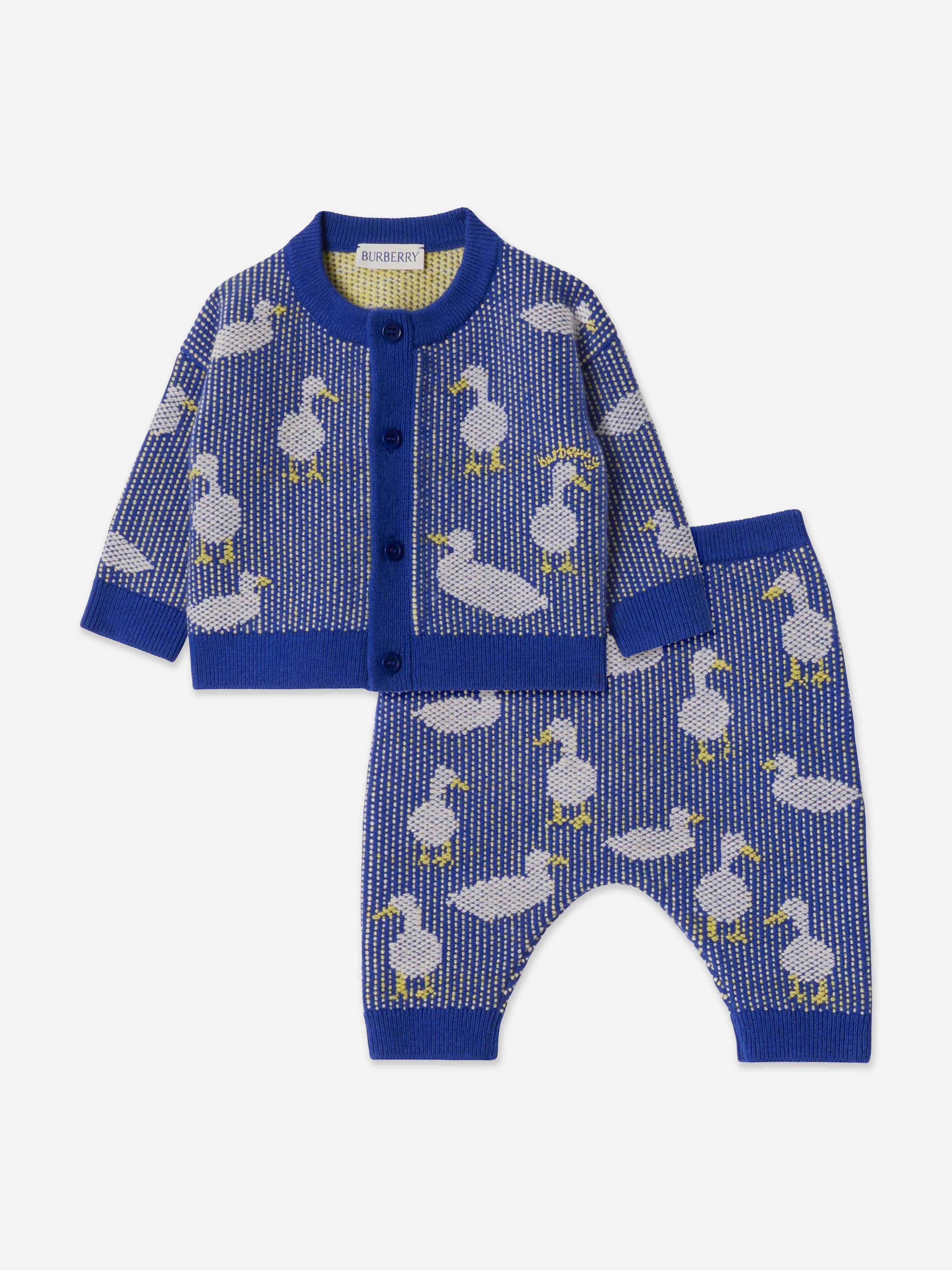 Burberry Baby Boys Duck Trouser Set in Blue Popular