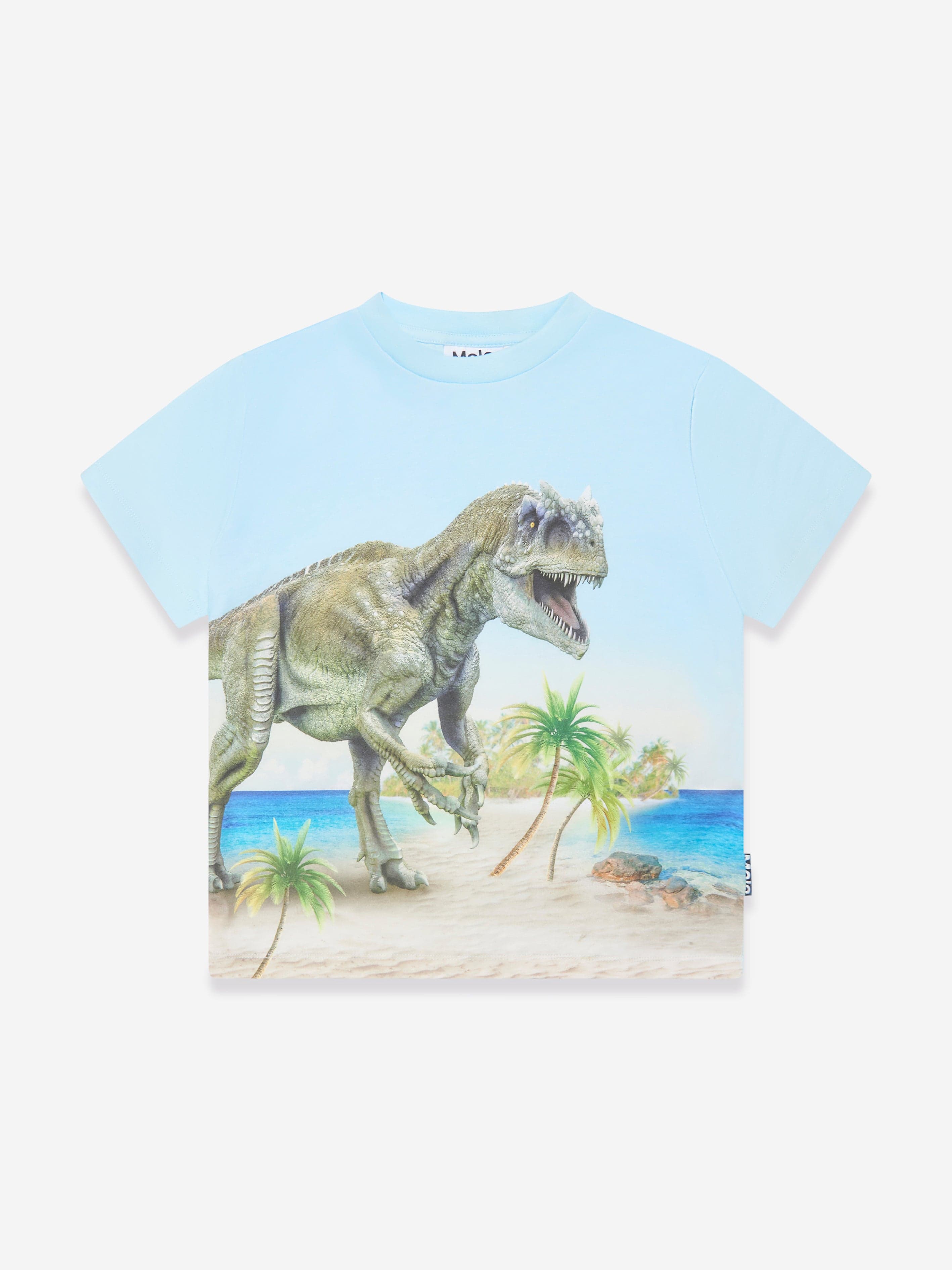 Molo Boys Beach Dinosaur Print T-Shirt in Blue Great Deals Sale Online