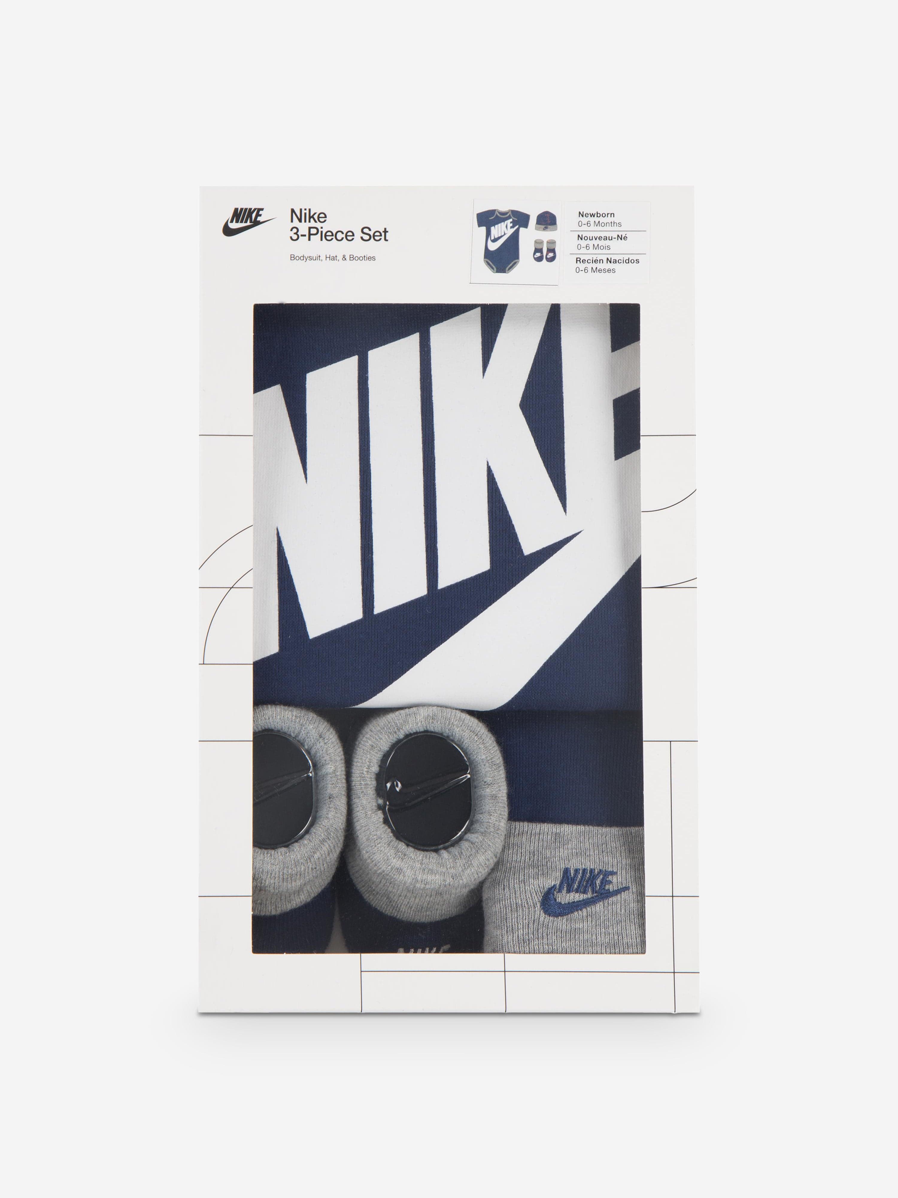 Nike Baby Boys Logo Bodysuit Gift Set in Blue Cheap Pices Authentic