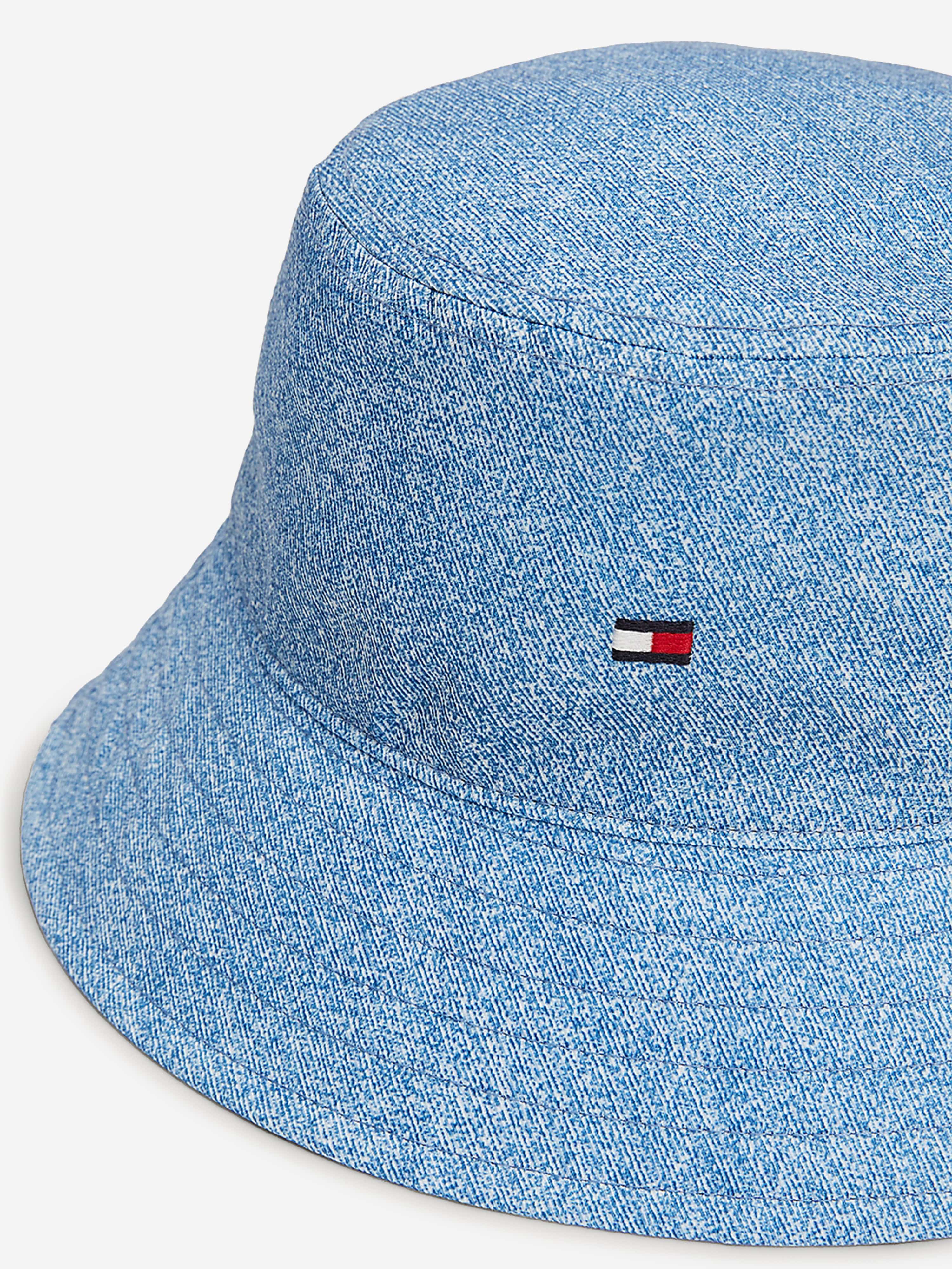Tommy Hilfiger Kids Small Flag Denim Bucket Hat in Blue Sale Cheapest