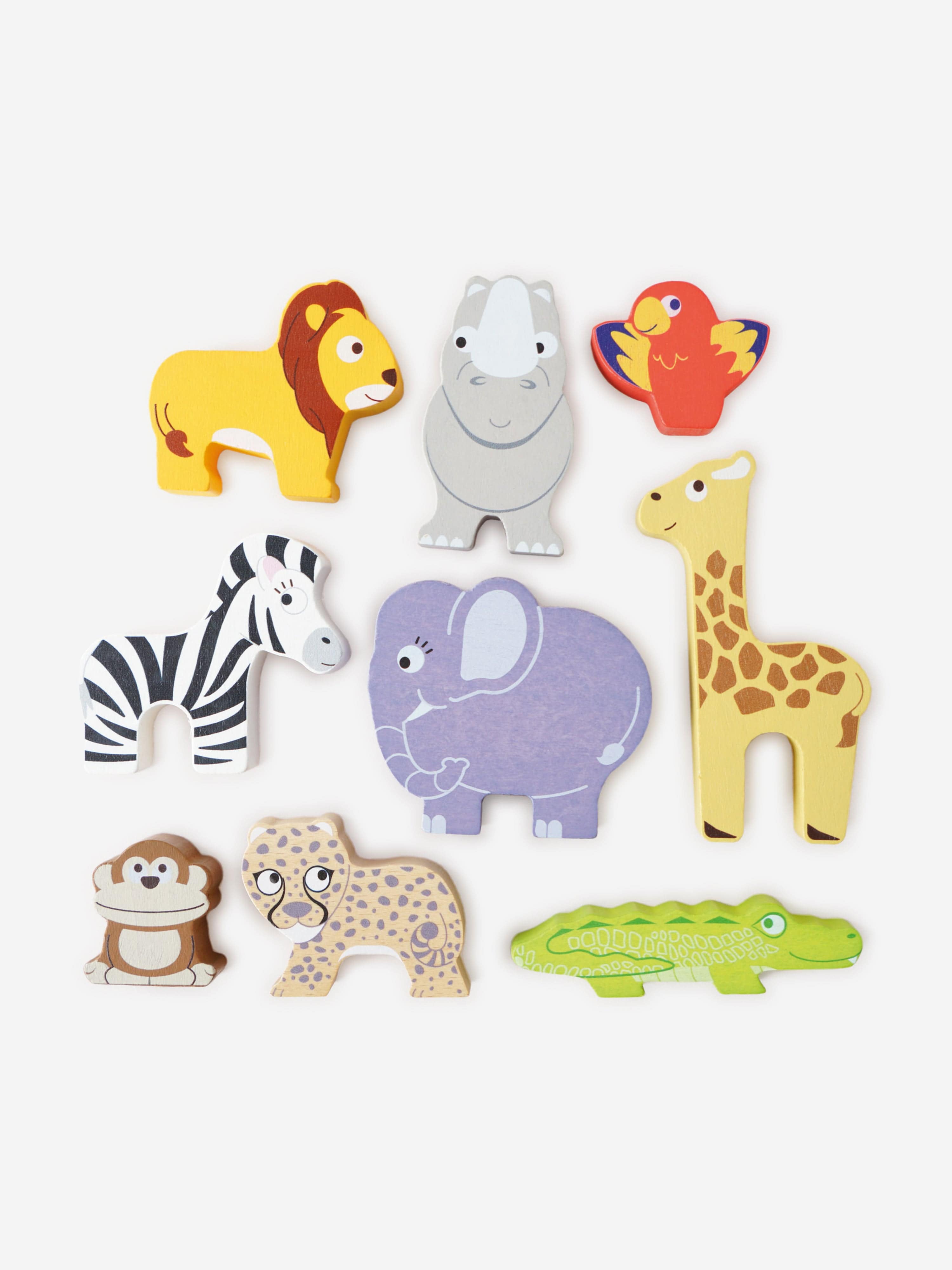 Africa Stacking Animals & Bag-10 Piece (W:7 x D:2 x H:6cm) Outlet Discount Authentic