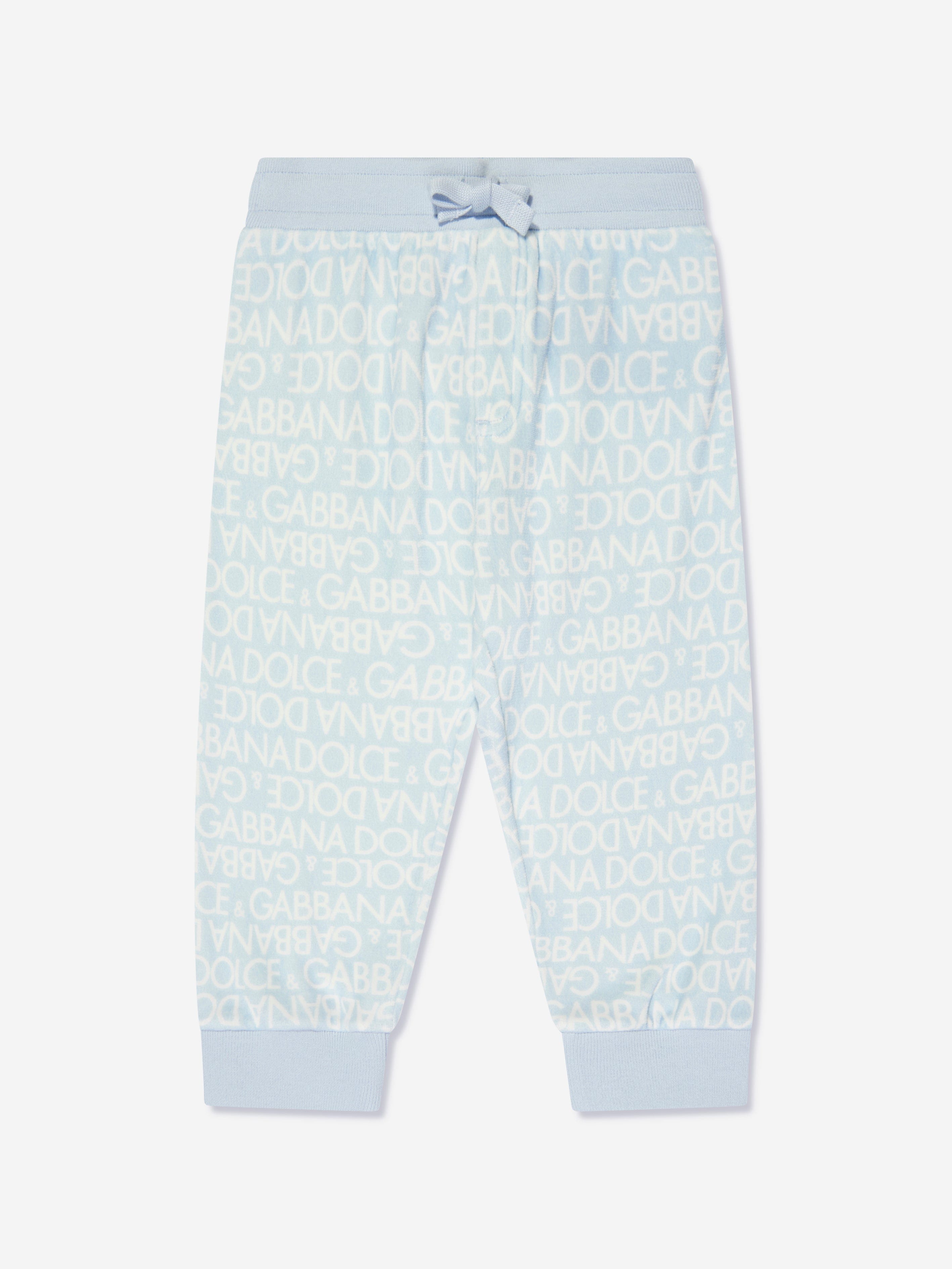Dolce & Gabbana Baby Boys Logo Joggers in Blue Outlet 2025 Newest