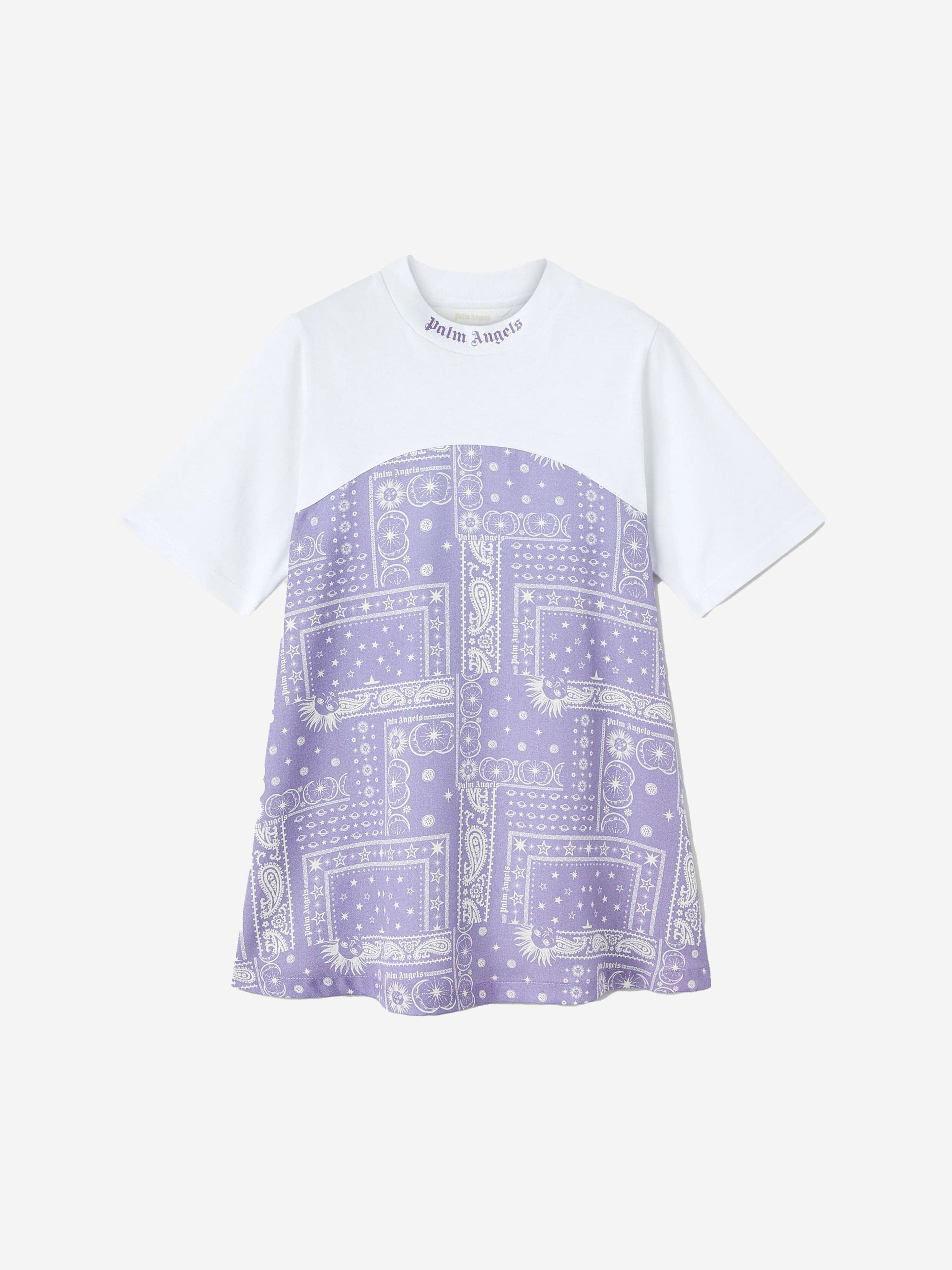Palm Angels Girls Astro Paisley Dress in Purple Cheap Eastbay