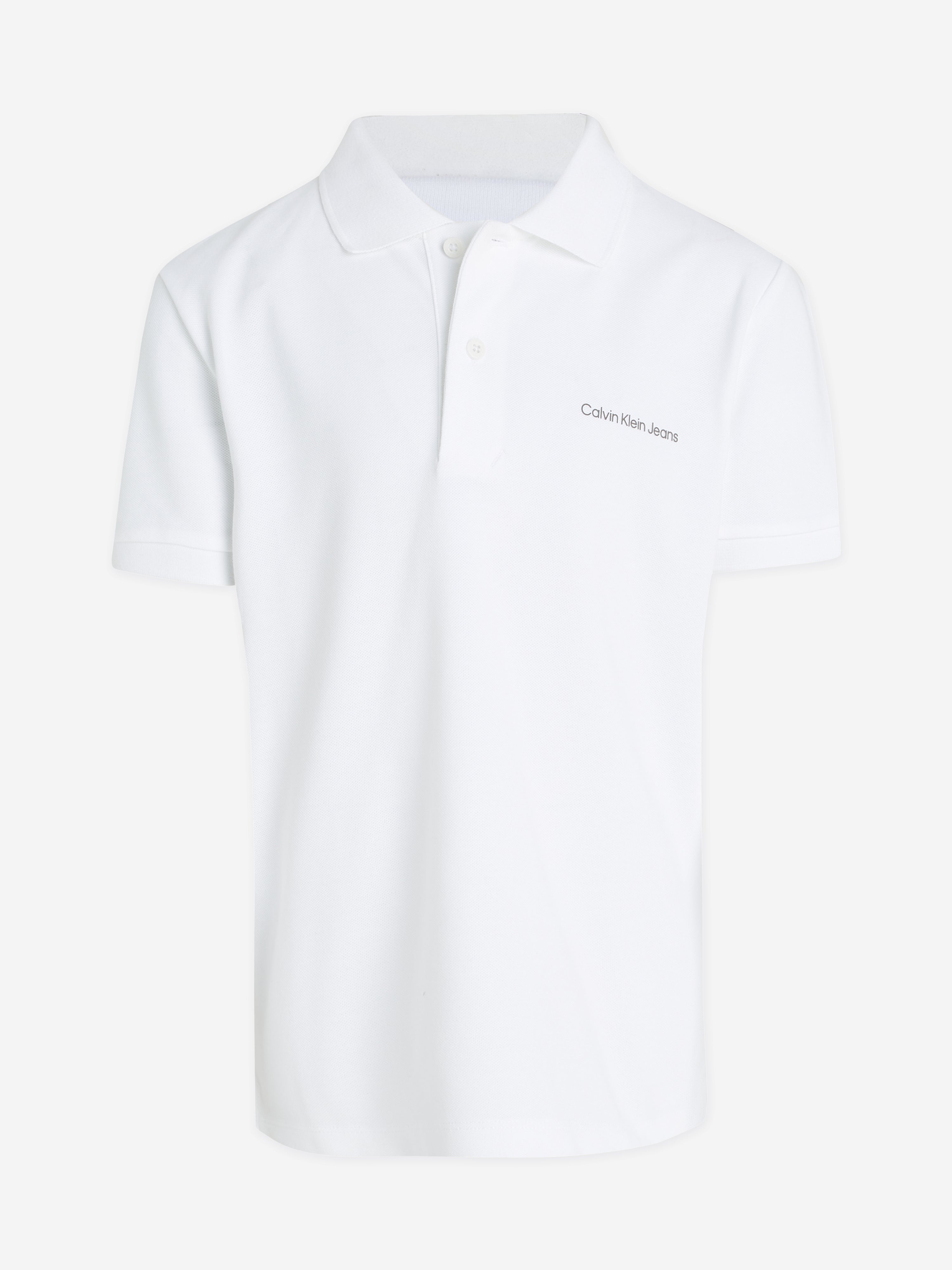 Calvin Klein Boys Minimalistic Logo Polo Shirt in White Sale Huge Surprise