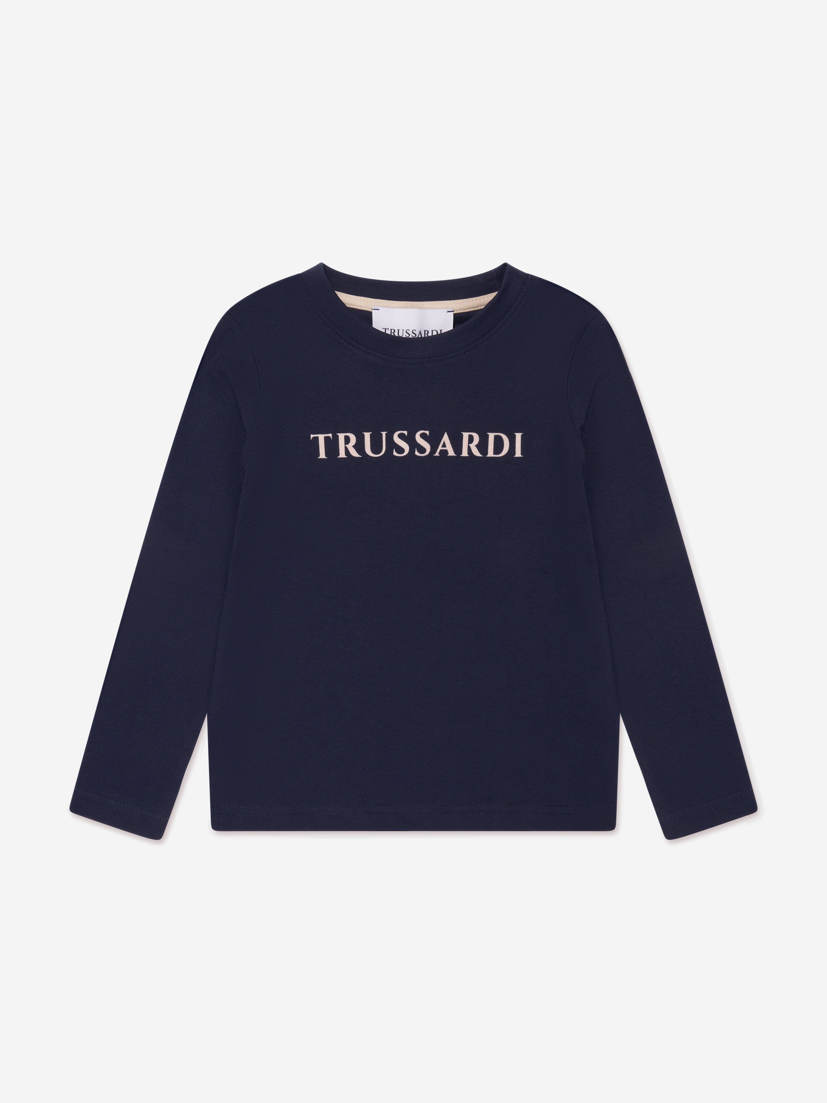 Trussardi Boys Beid Long Sleeve T-Shirt in Navy Cheap Sale Release Dates