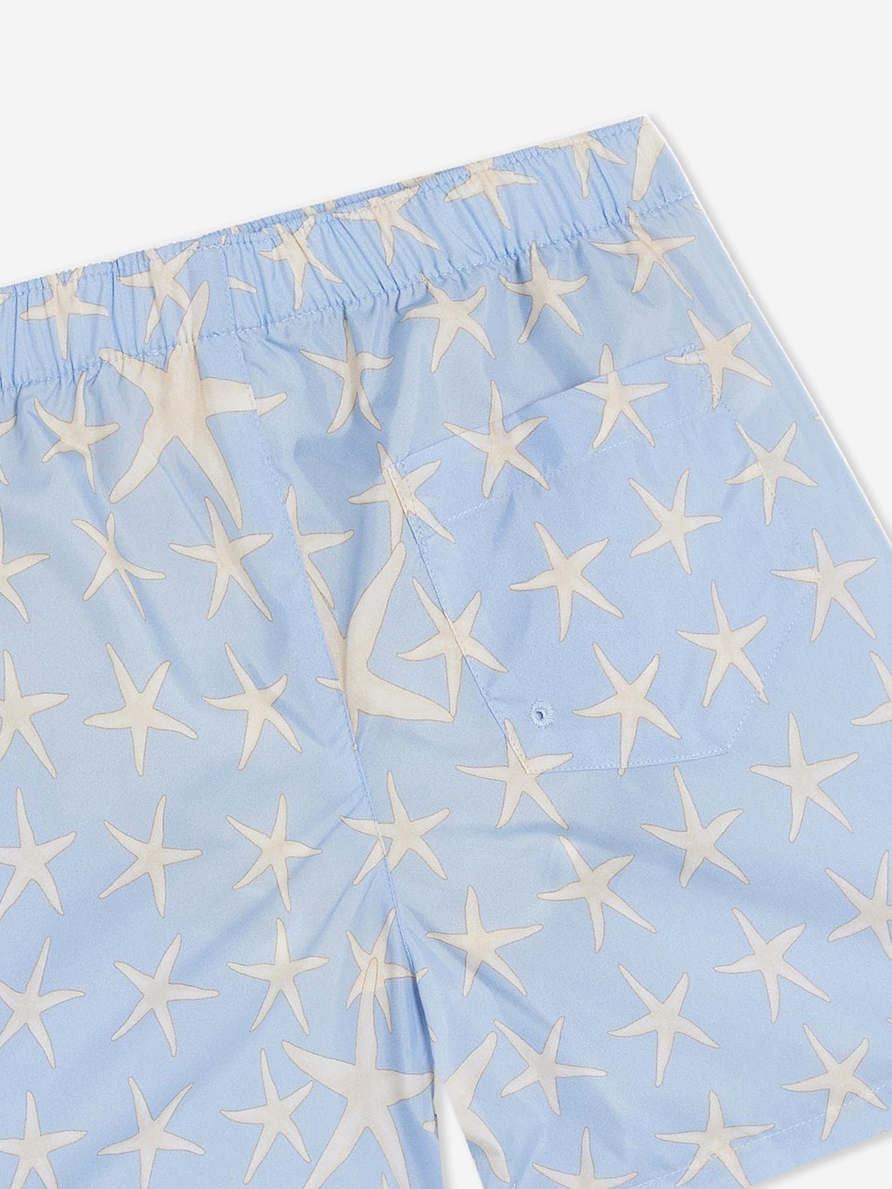 Versace Boys Starfish Swim Shorts in Blue Buy Cheap The Cheapest