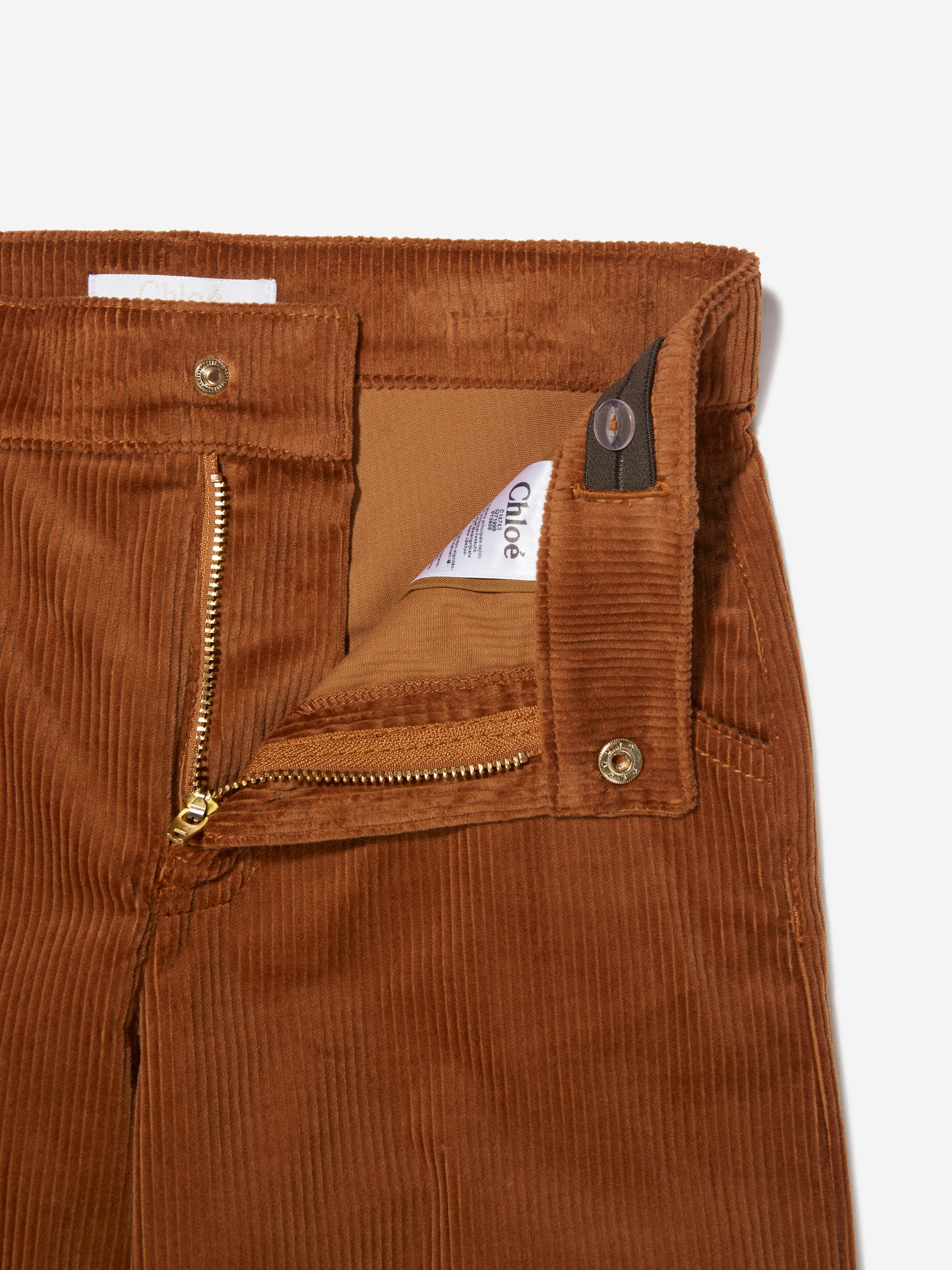 Chlo¨¦ Girls Corduroy Trousers in Brown Reliable Sale Online