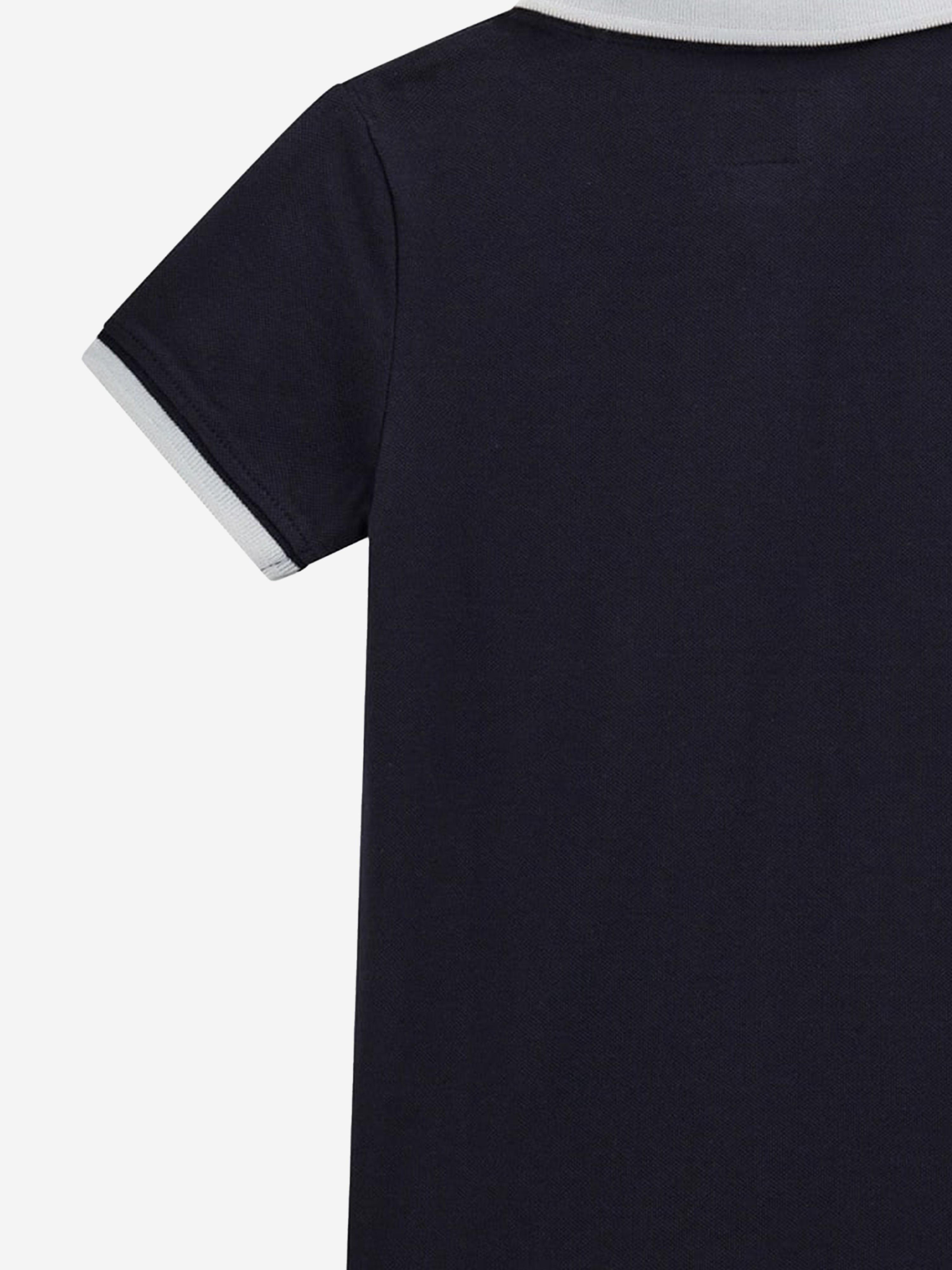 Boys Bear Polo Shirt in Navy Discount High Quality