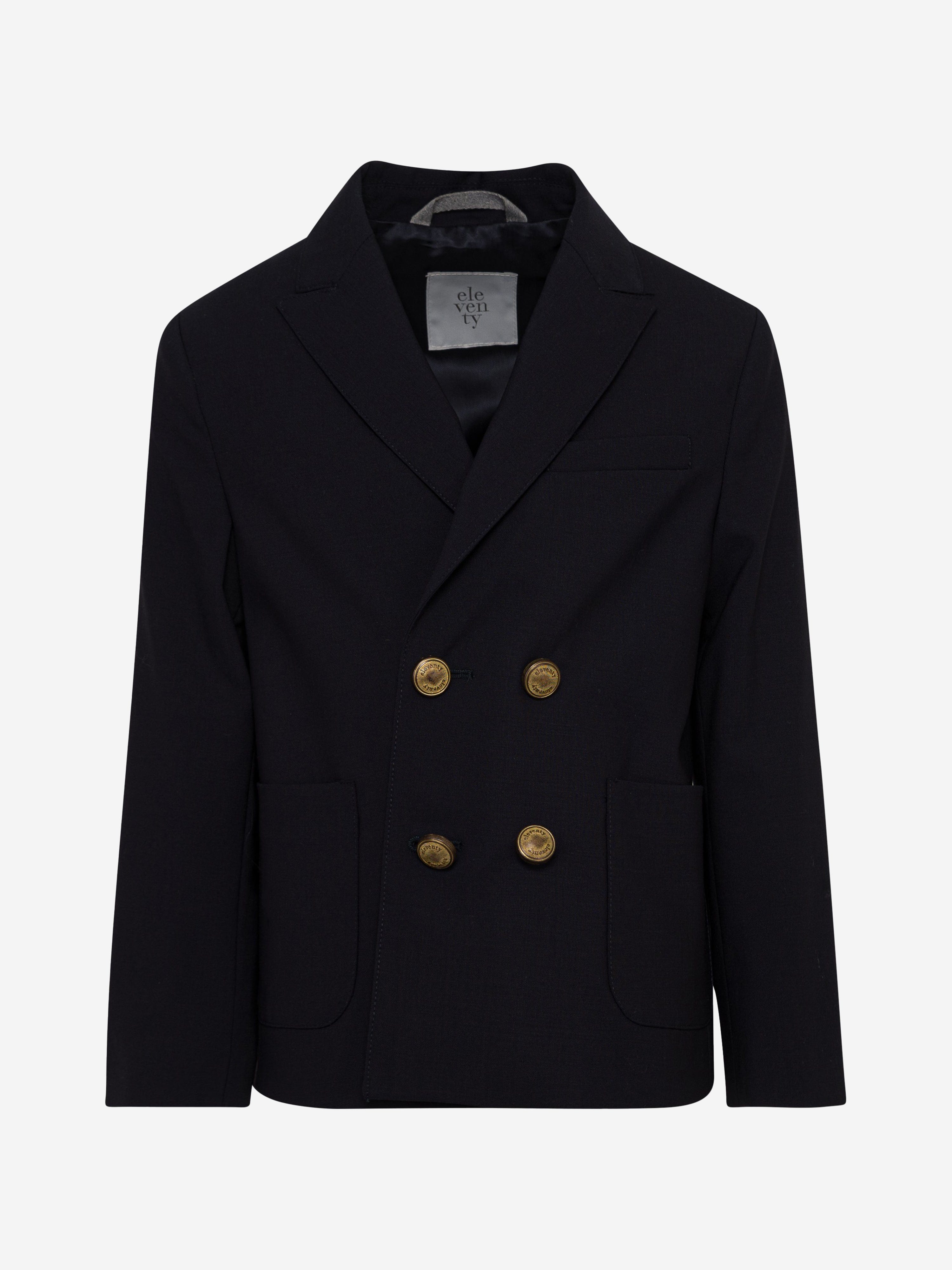 Eleventy Boys Wool Suit Jacket in Navy Sale 2025