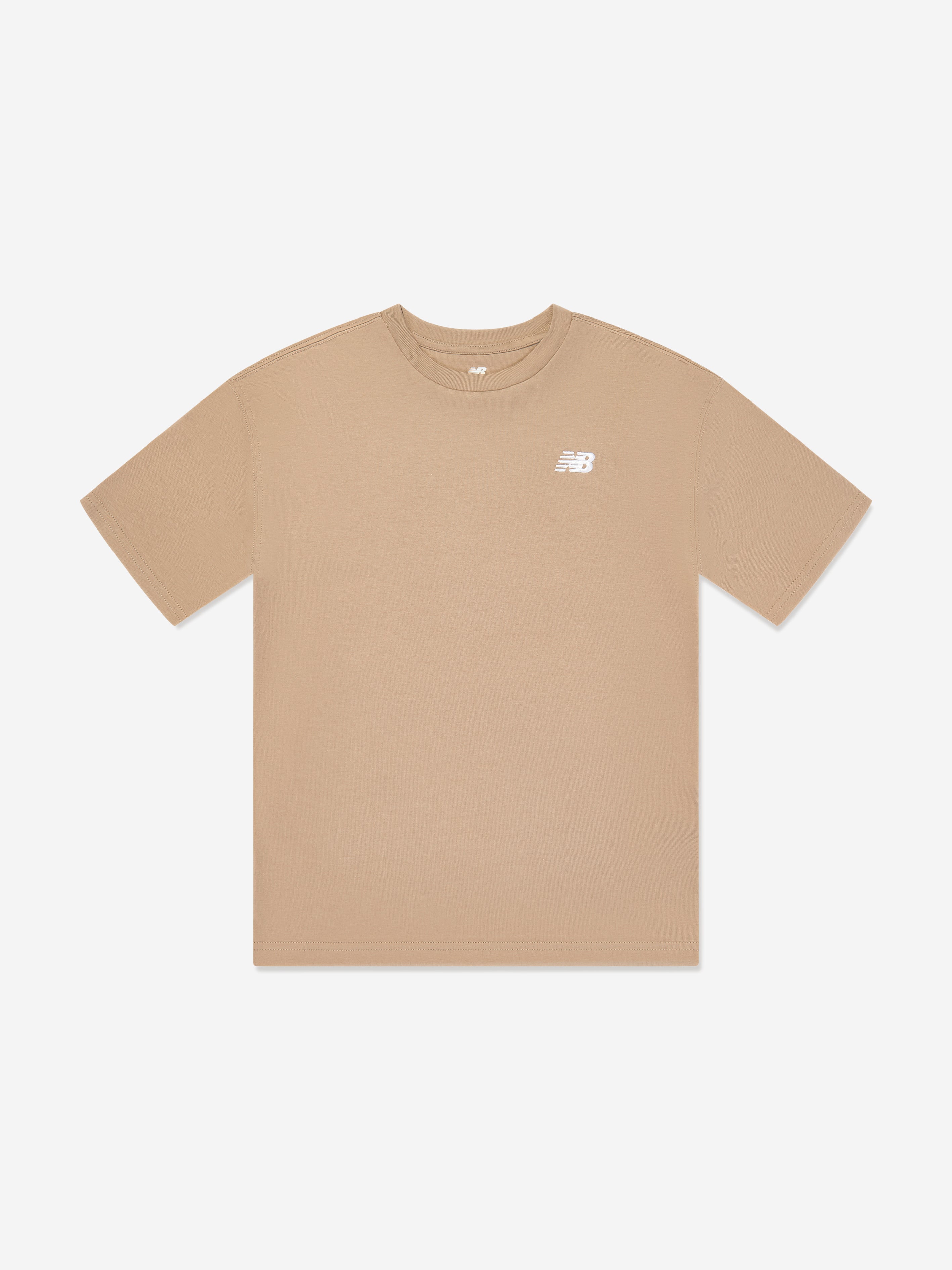 New Balance Boys Jersey Small Logo T-Shirt in Beige Sale Online Shop