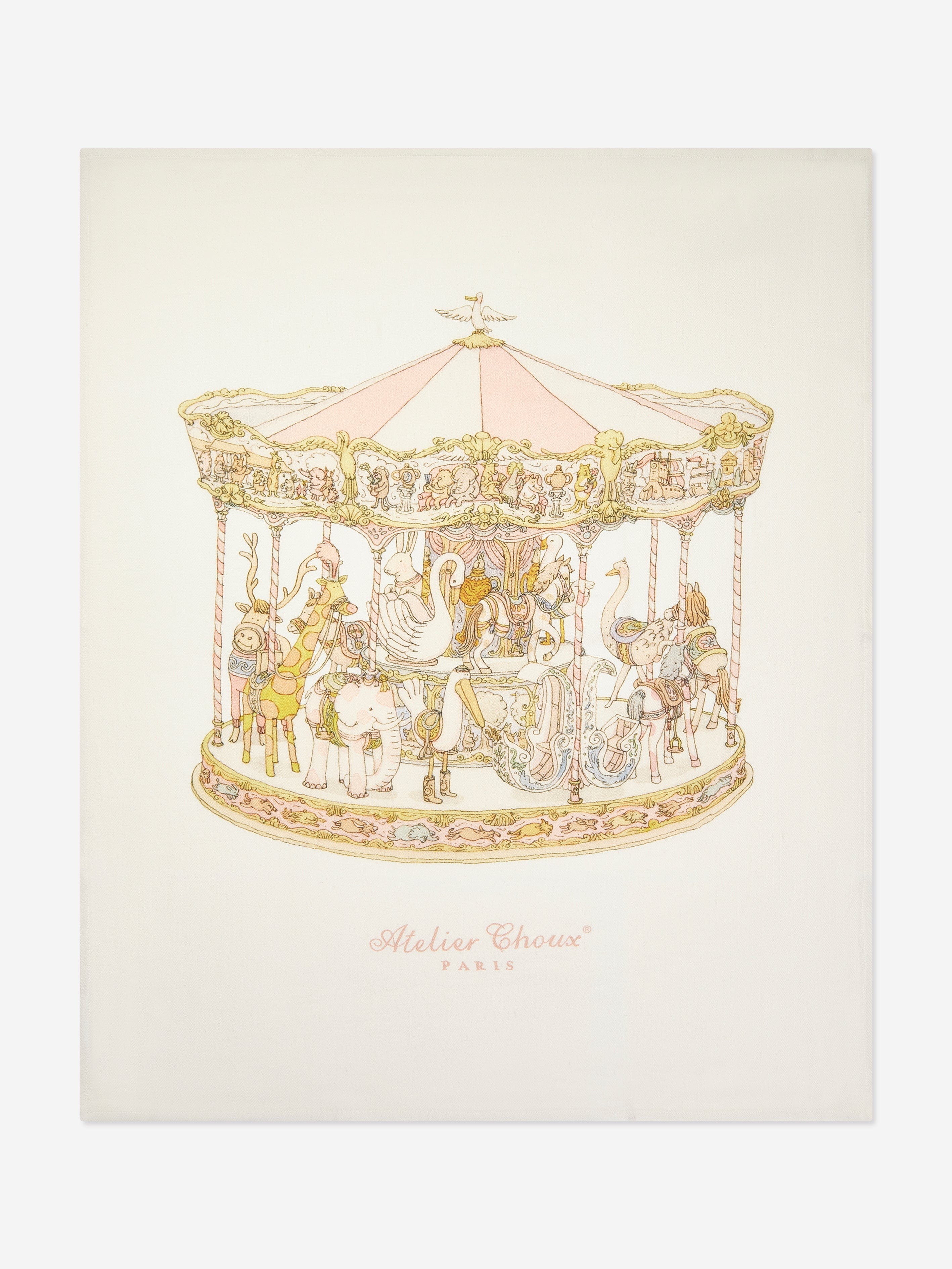 Atelier Choux Baby Girls Carousel Cashmere Blanket Original For Sale