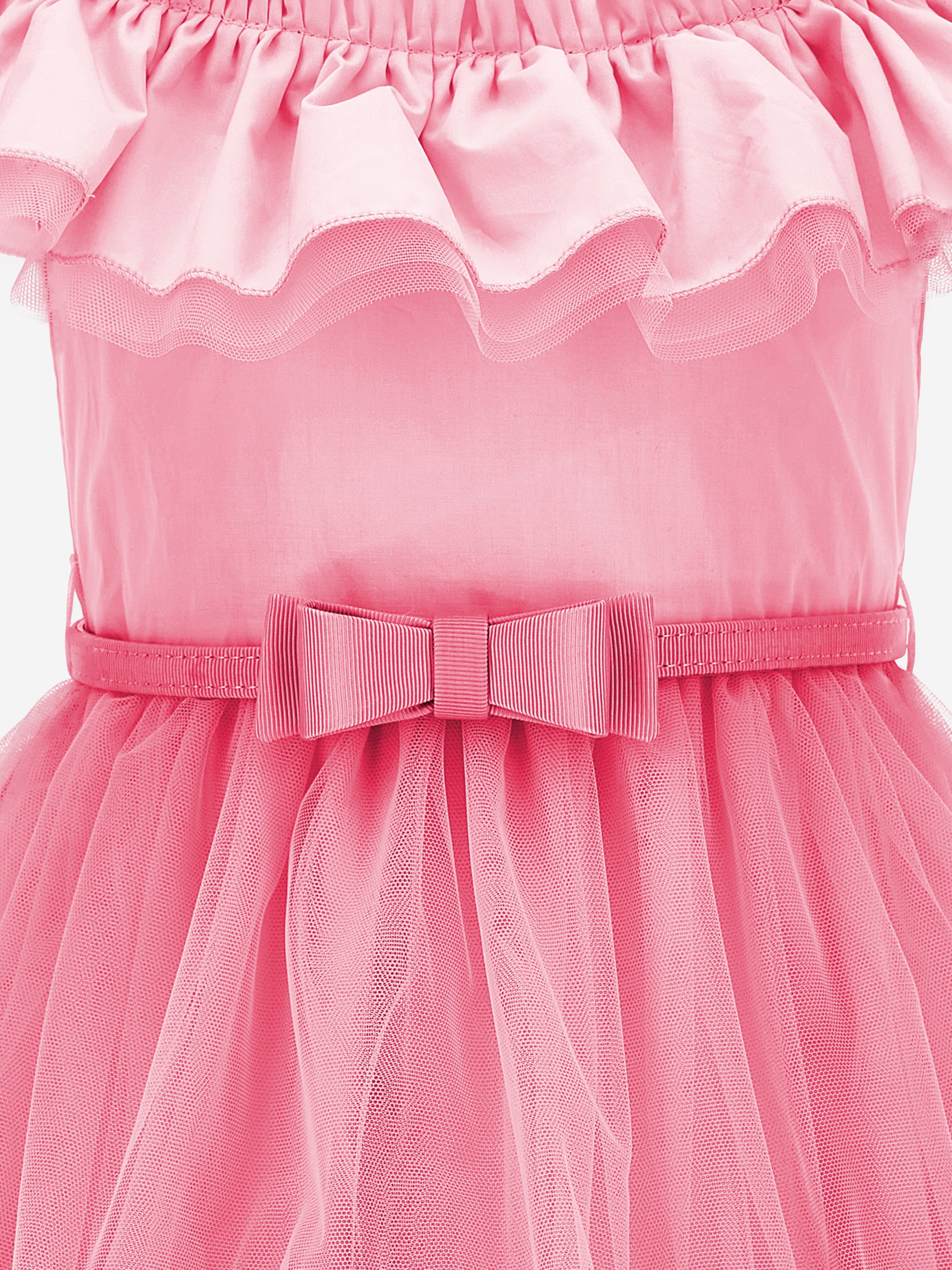 Monnalisa Girls Tulle Dress in Pink Buy Cheap Release Dates