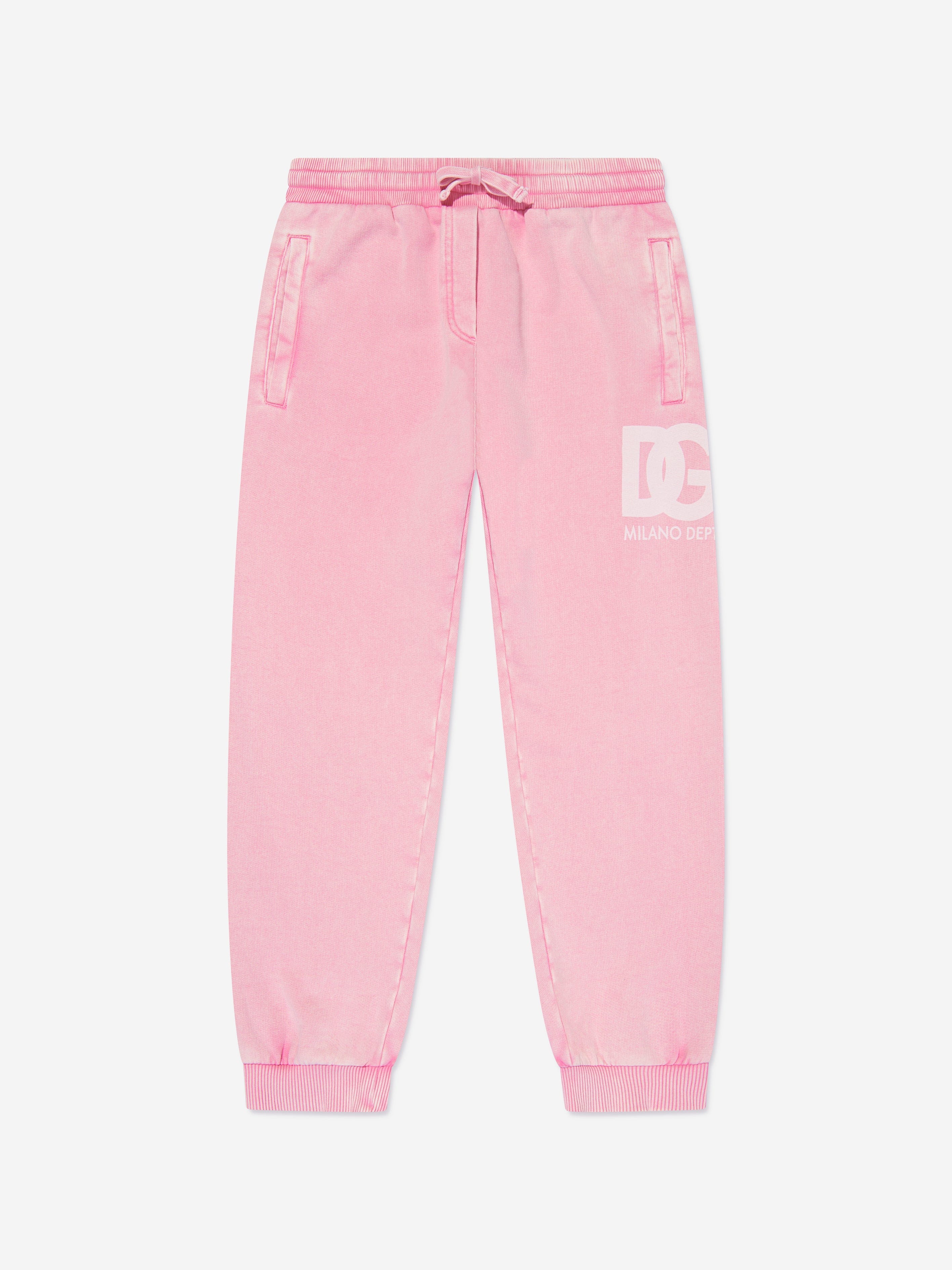 Dolce & Gabbana Girls Logo Joggers in Pink Discount Visit New