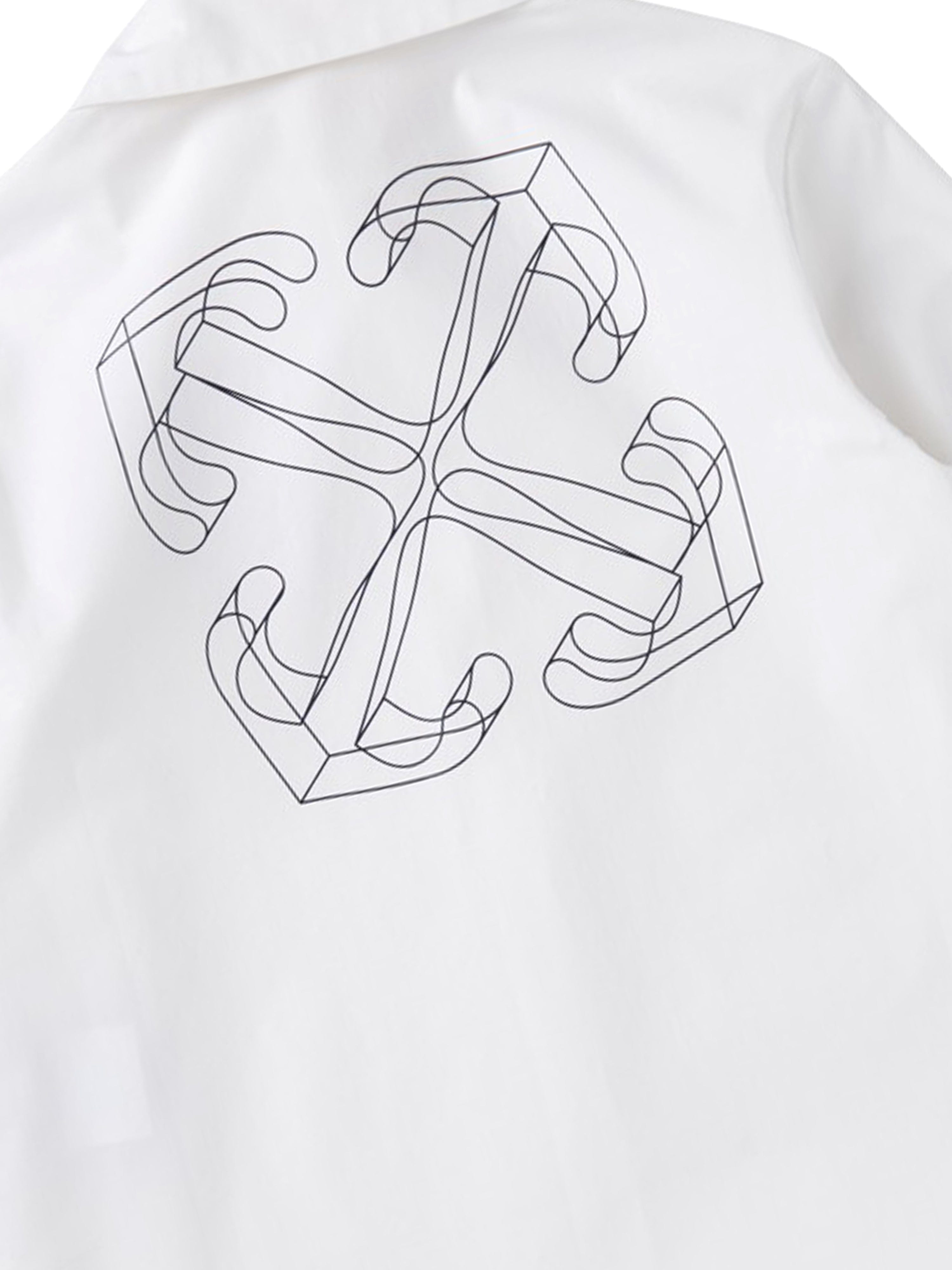Off-White Boys Arrow 3D Shirt in White Cheap Extremely