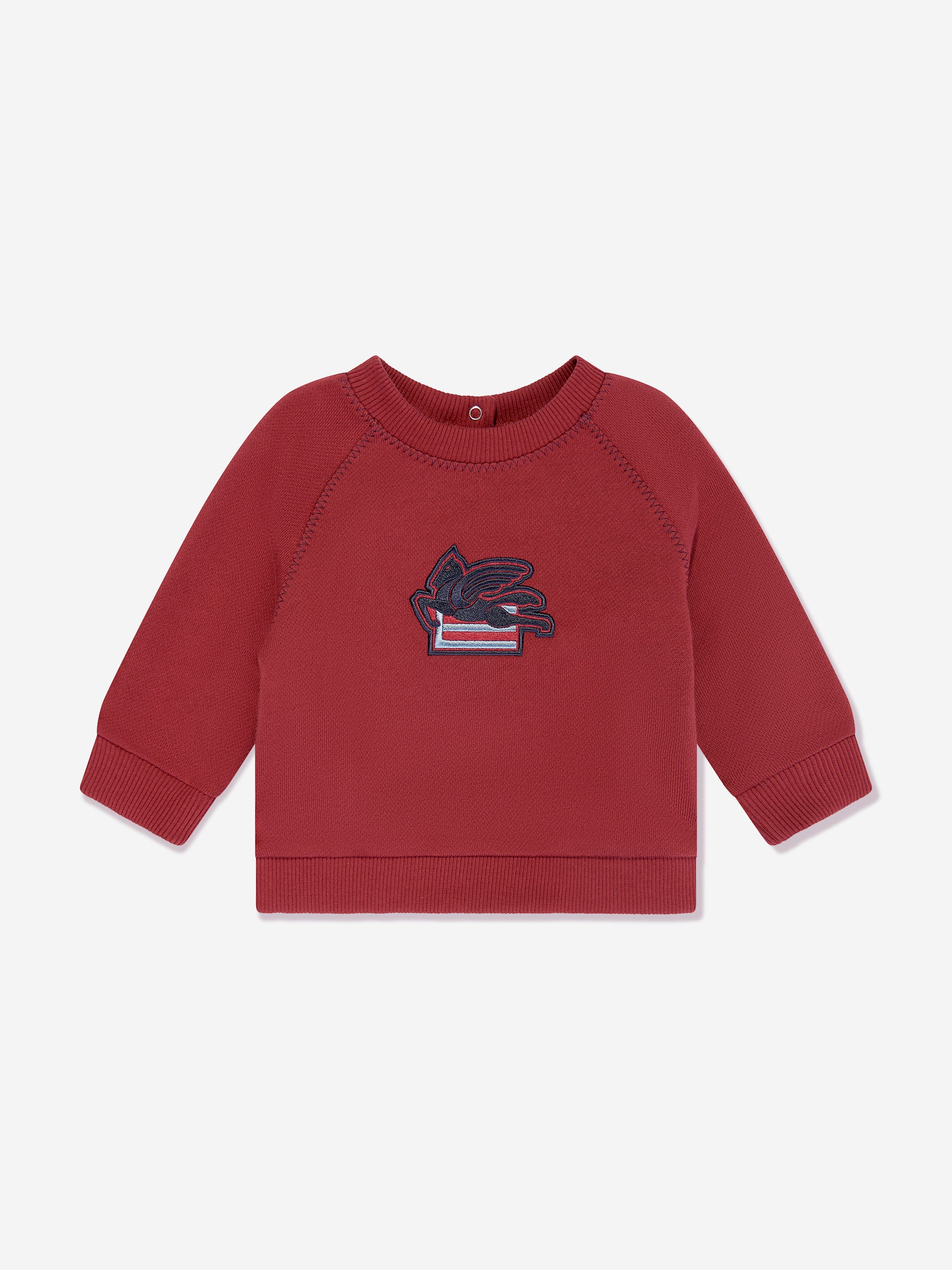 Etro Baby Boys Pegaso Logo Sweatshirt in Red Cheap Sale 100% Authentic