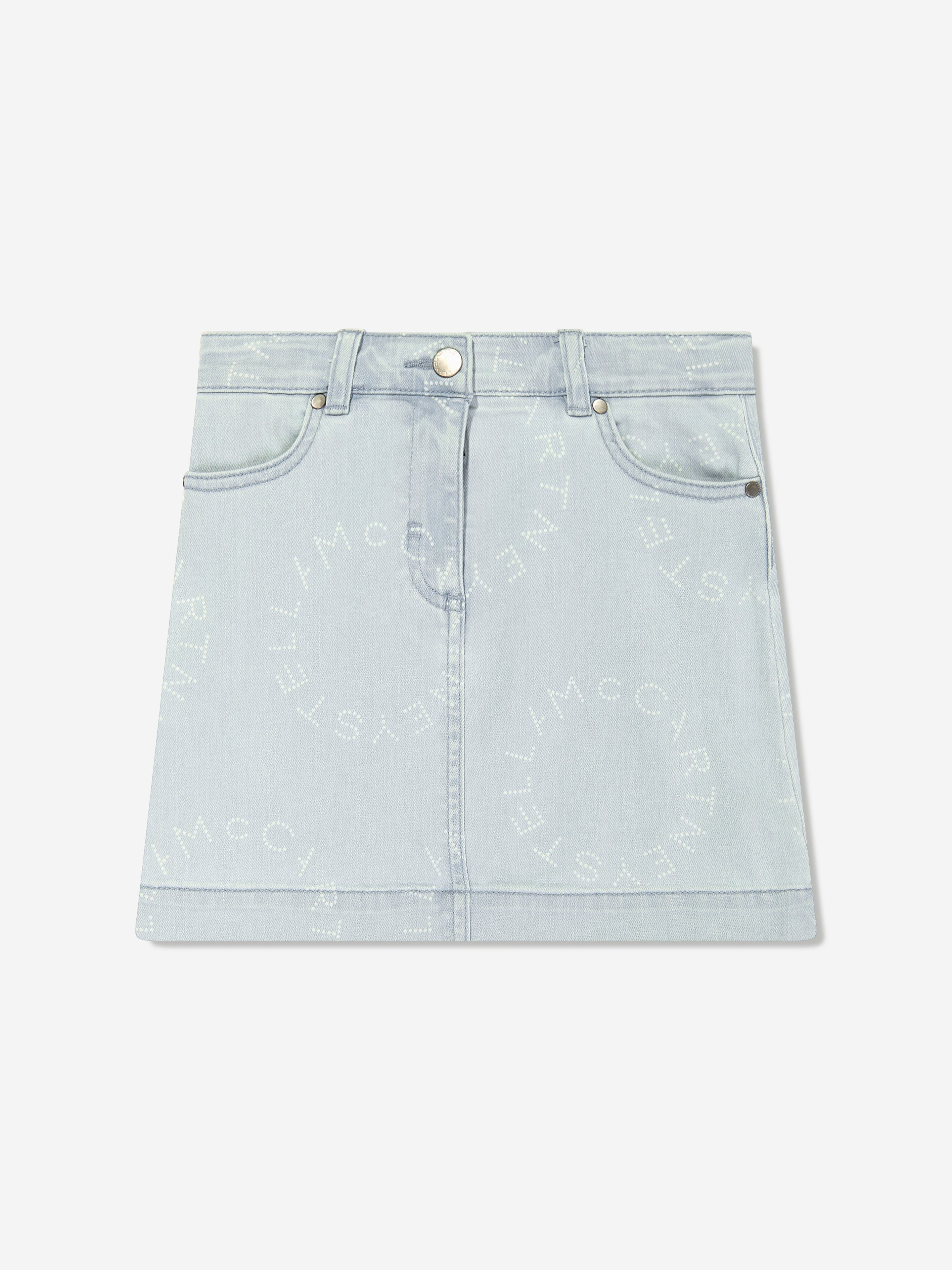 Stella McCartney Girls Denim Logo Skirt in Blue Cheap The Cheapest
