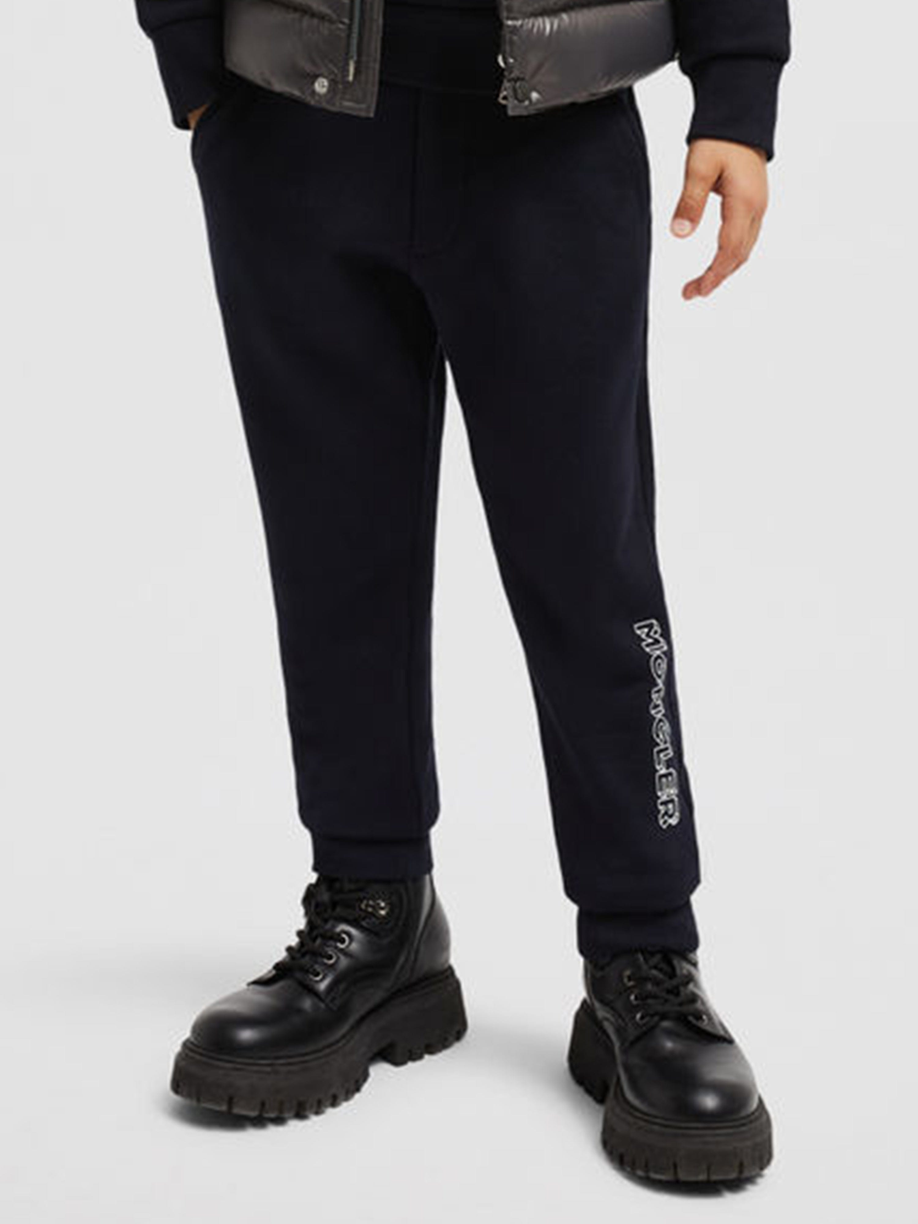Moncler Enfant Boys Logo Joggers in Navy Online Cheap Pice
