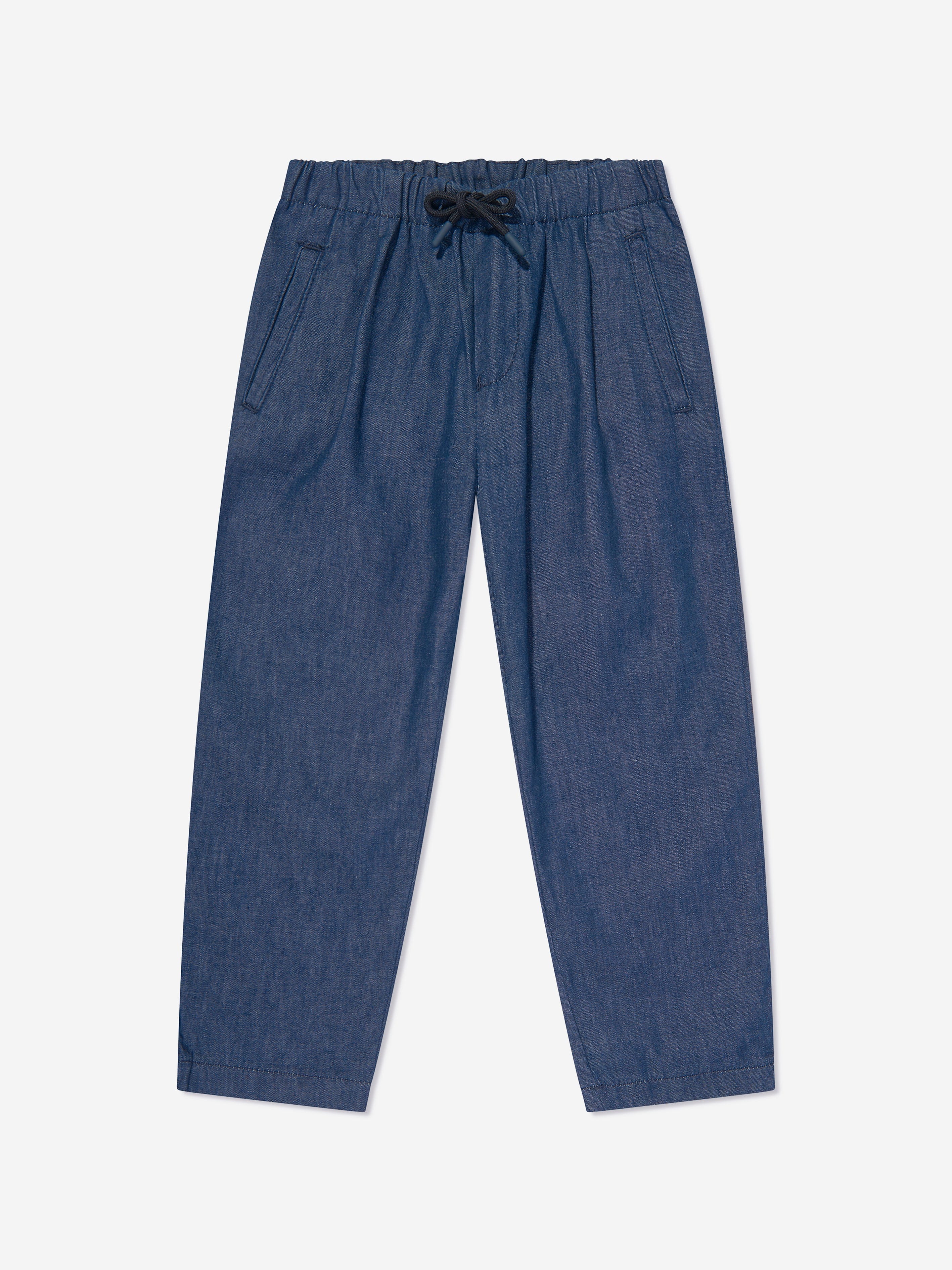 Emporio Armani Boys Denim Trousers in Blue Safe Shopping Cheap Online