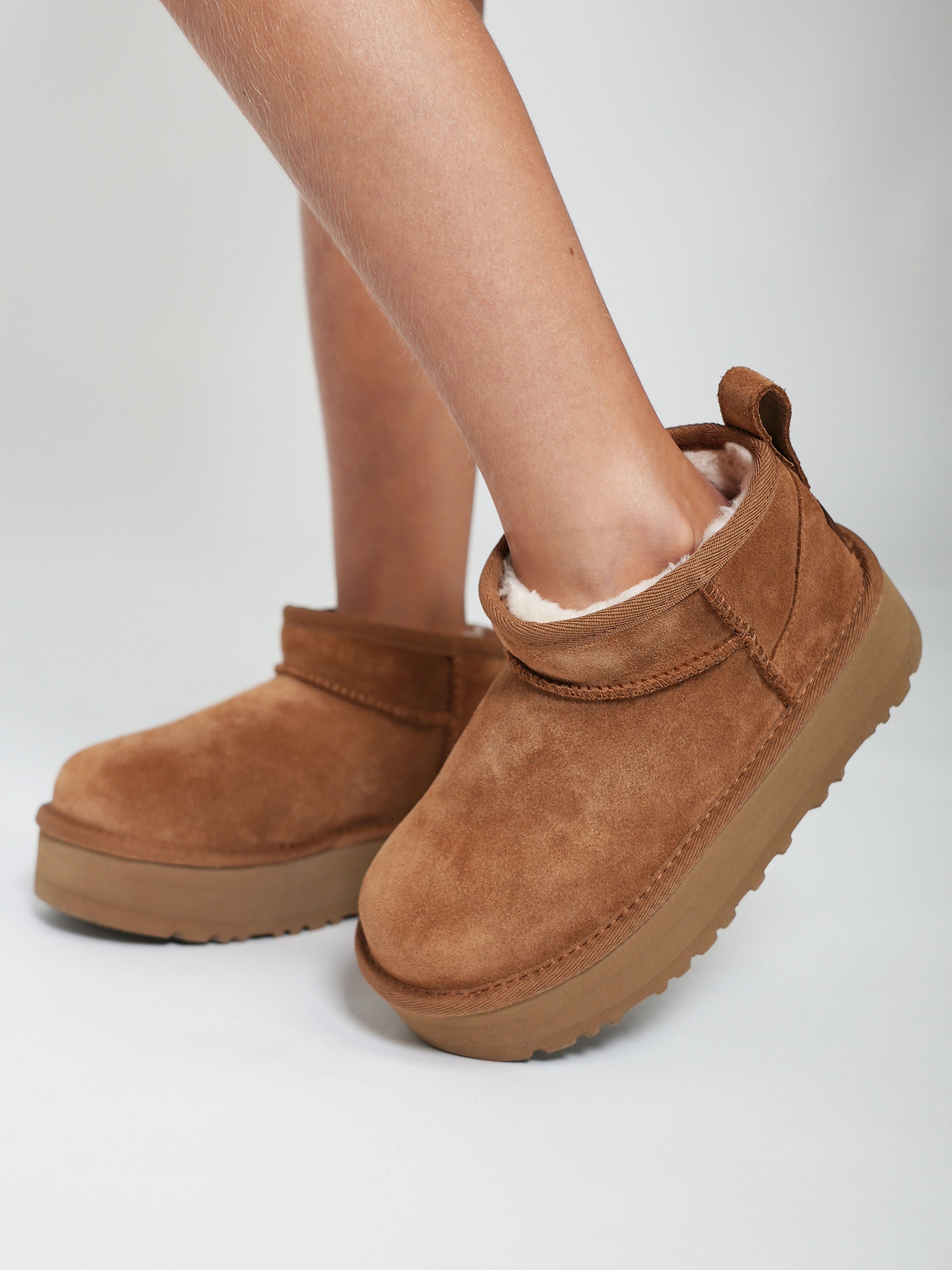 UGG Girls Classic Ultra Mini Platform Boots in Brown Outlet Where Can You Find