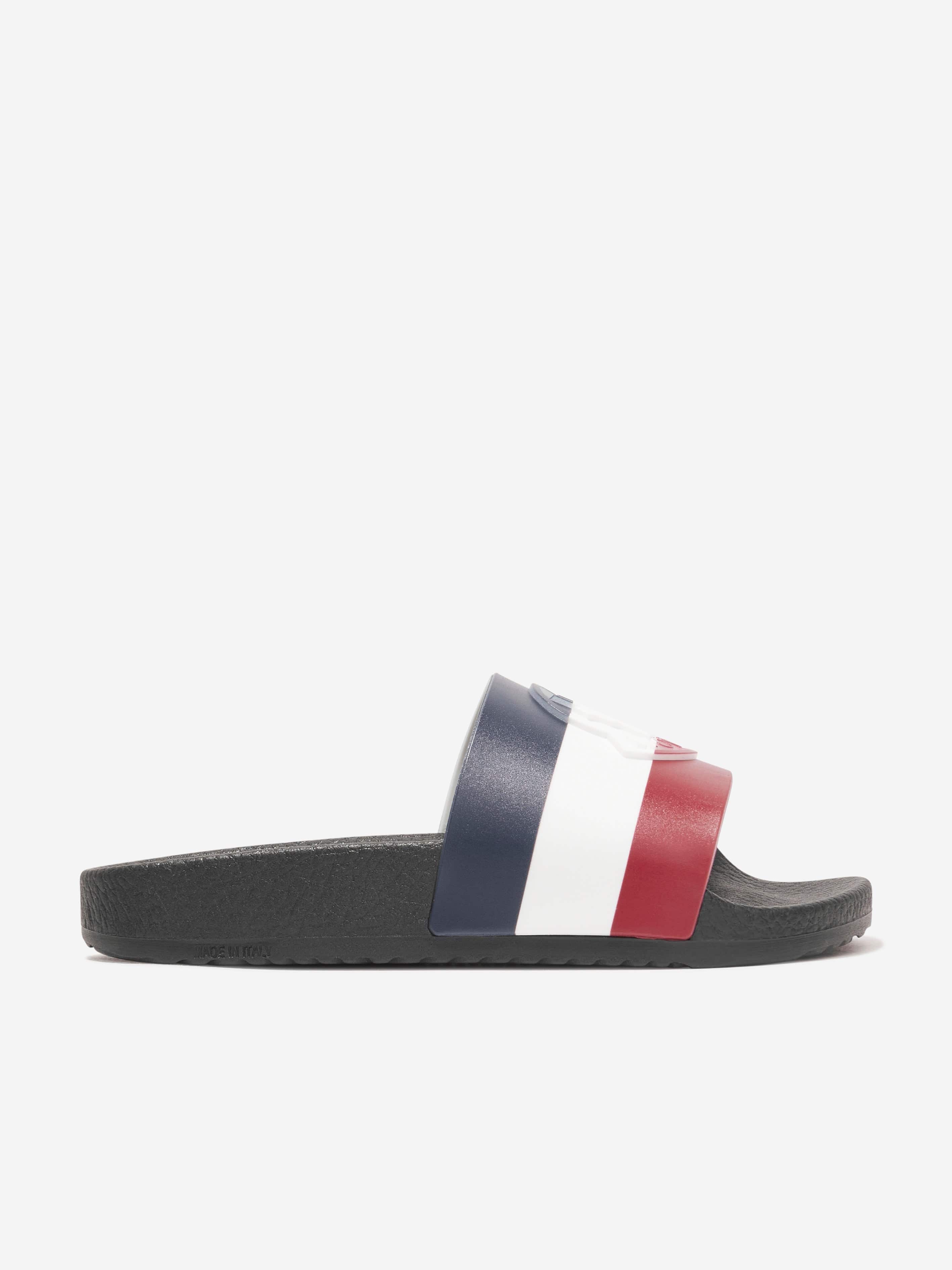 Moncler Enfant Kids Basile Sliders in Black Cheap Sale Comfortable