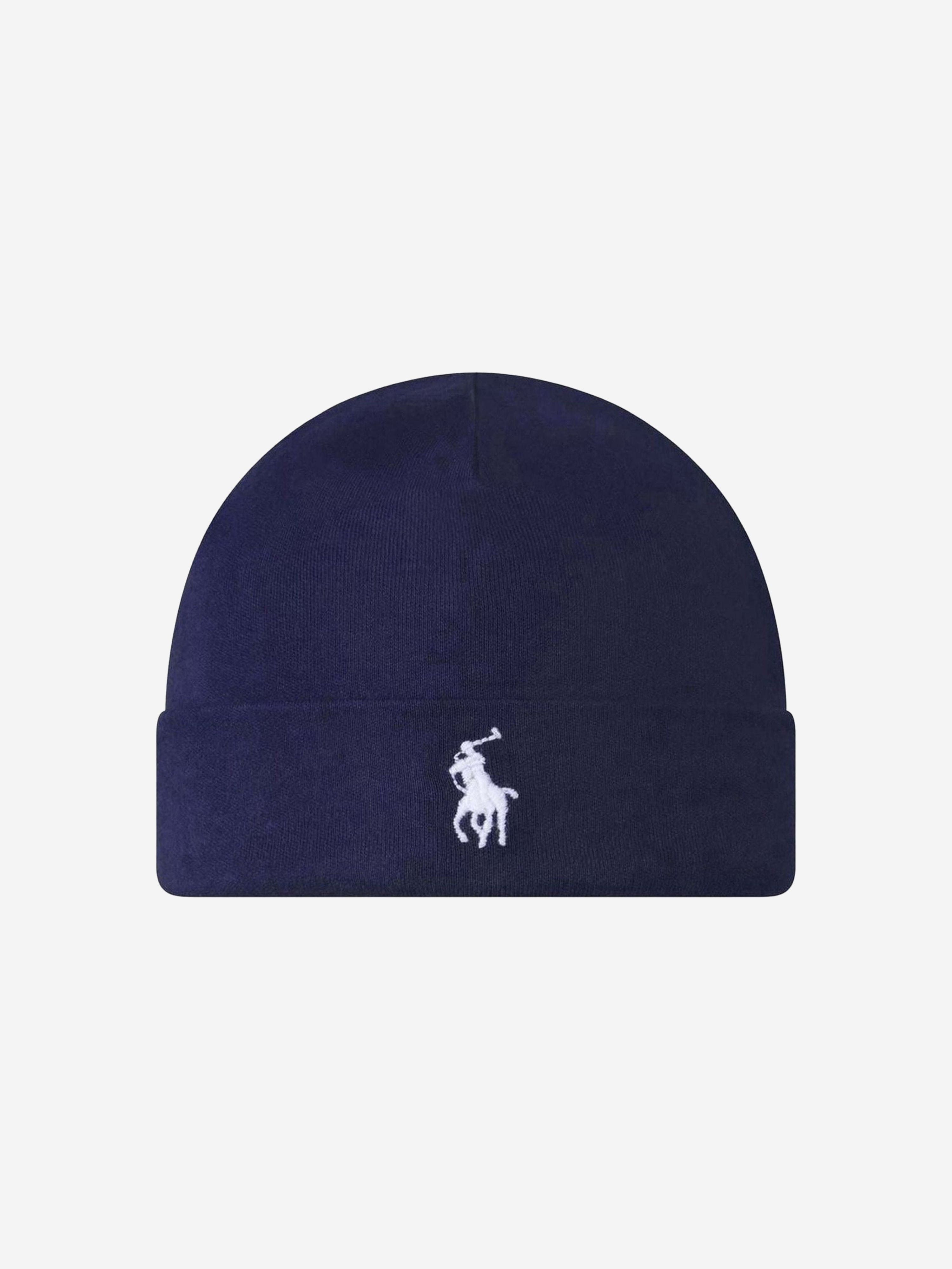 Ralph Lauren Baby Boys Beanie Hat in Navy Clearance Official