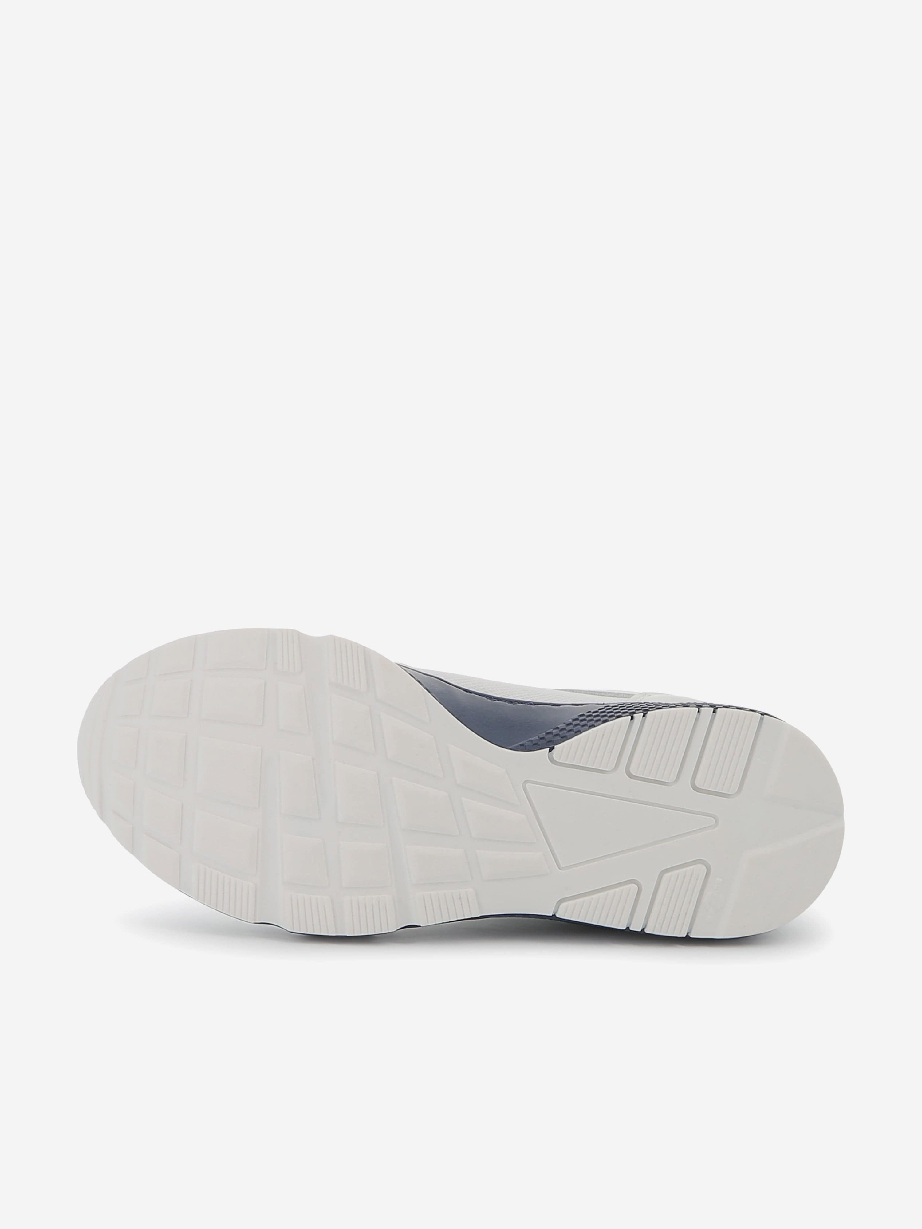 BOSS Boys Lace Up Logo Trainers in White Discount Cheapest