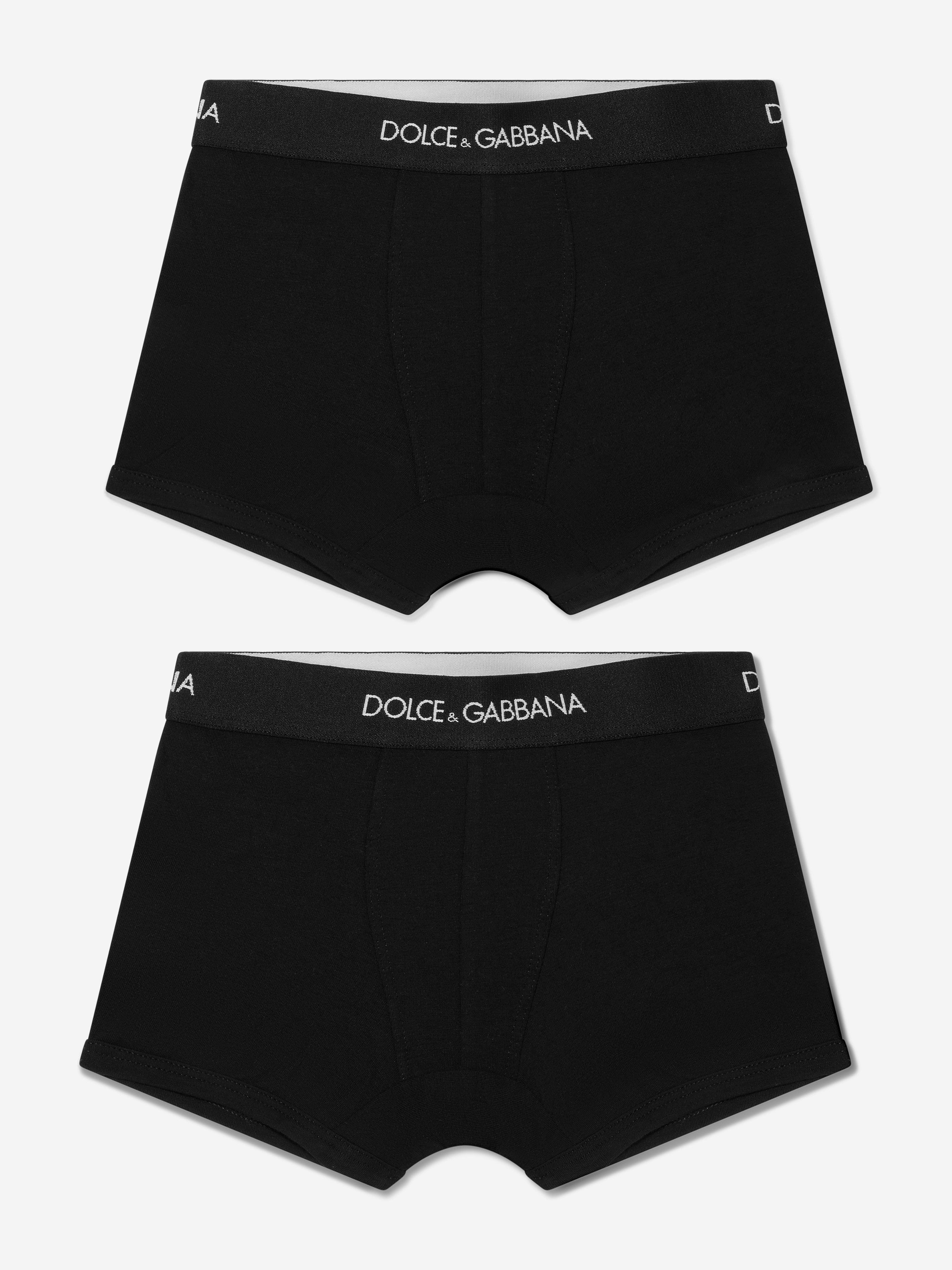 Dolce & Gabbana Boys Boxer Shorts Set (2 Pack) in Black Cheap Sale From China