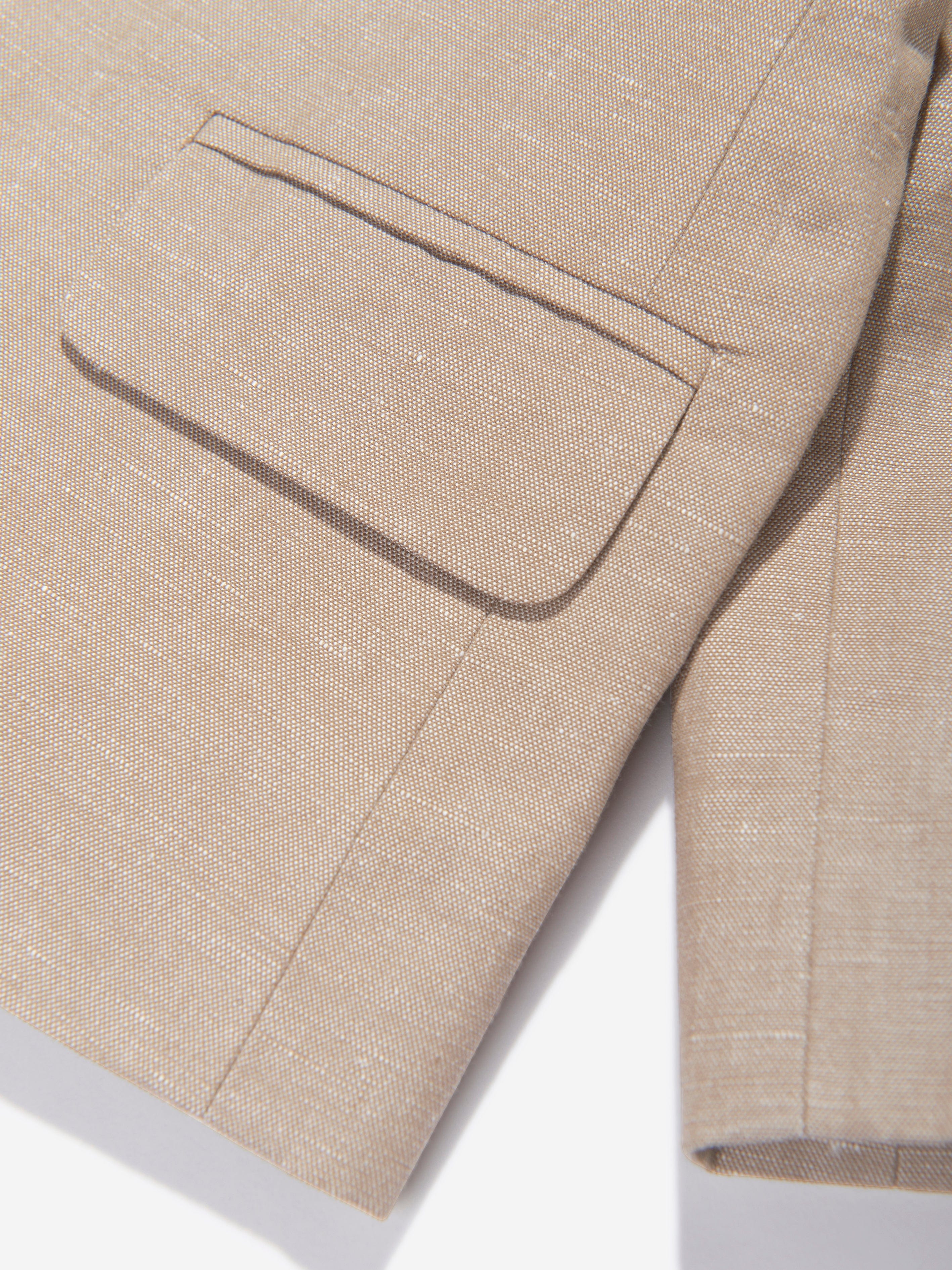 Bonpoint Baby Boys Linen Leopold Blazer in Brown Free Shipping Cheap Pice