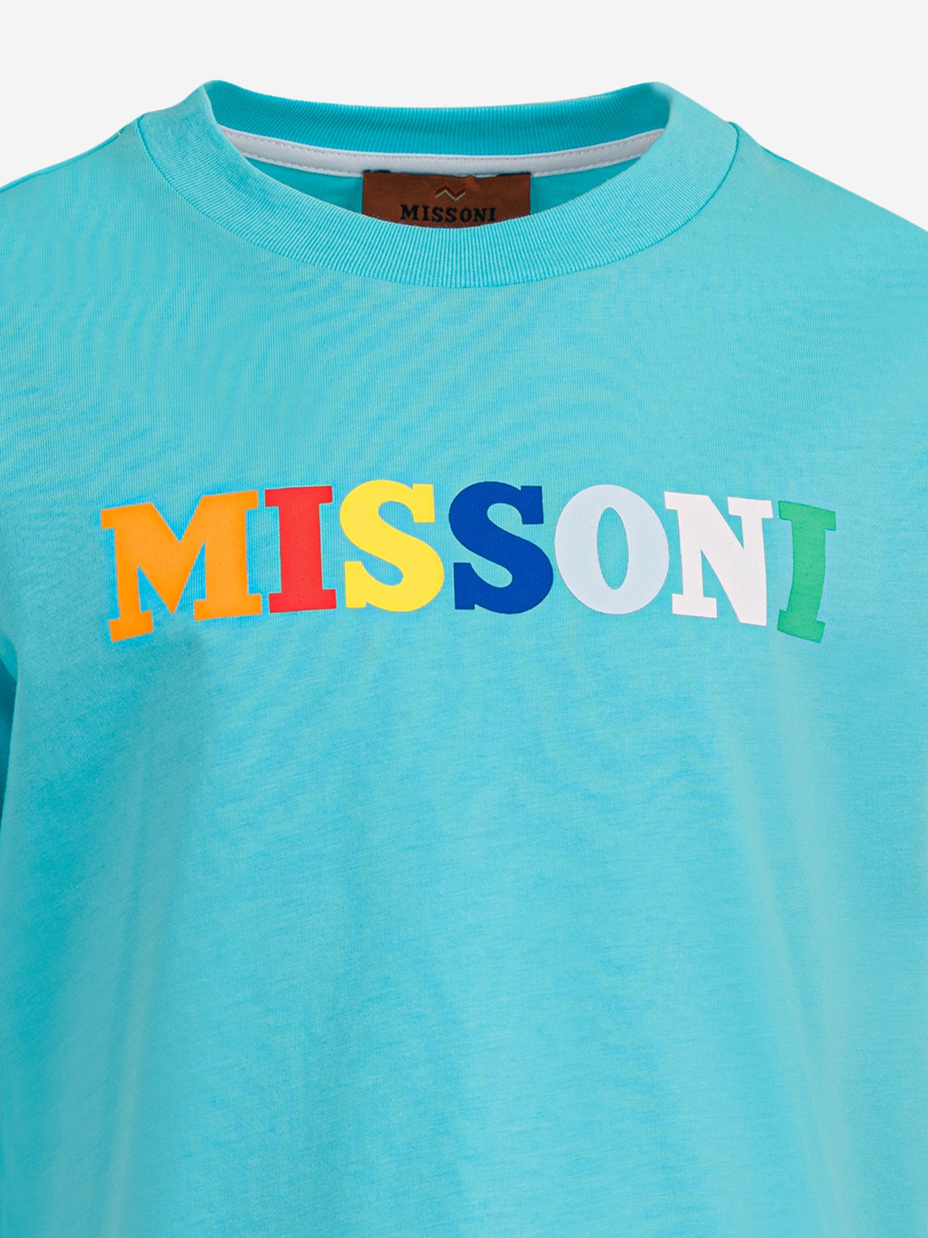 Boys Logo T-Shirt in Blue Official Cheap Online