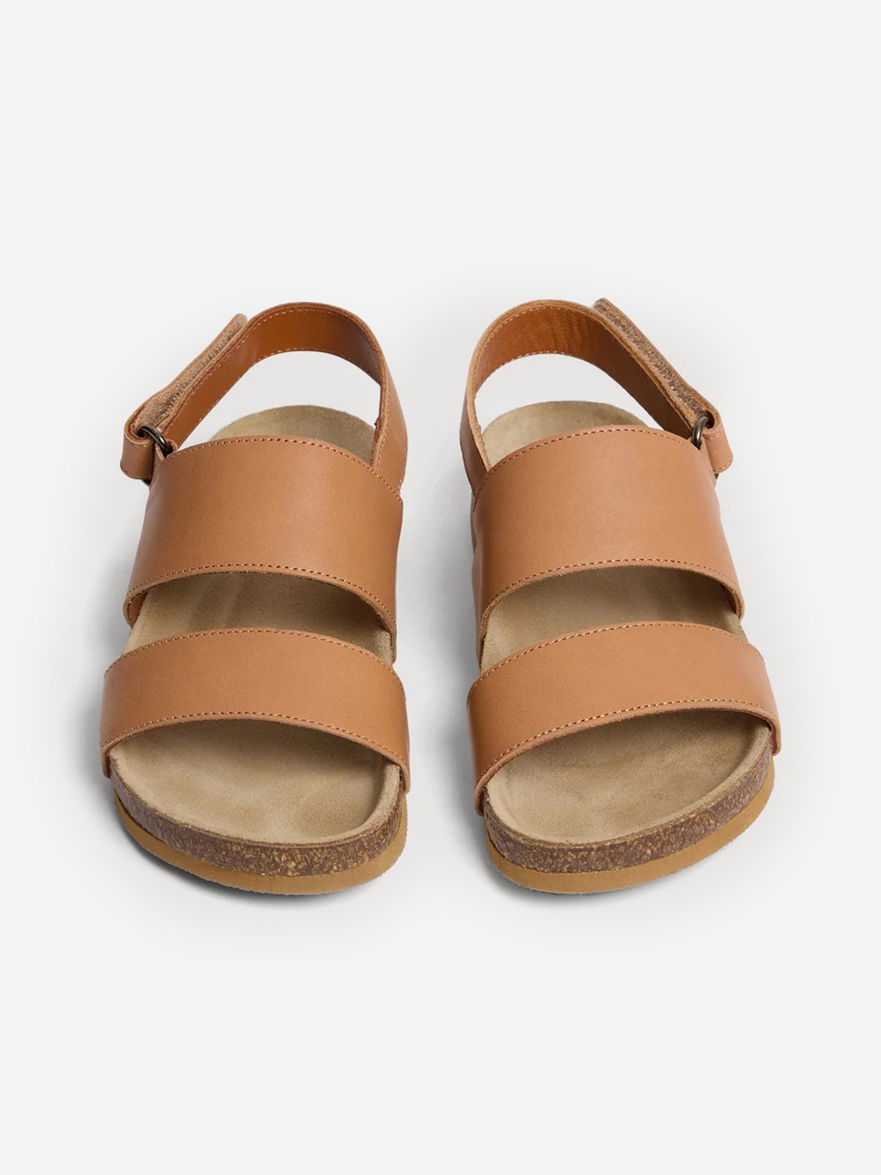 Bonpoint Boys Leather Agostino Sandals in Brown Cheap Sale Free Shipping