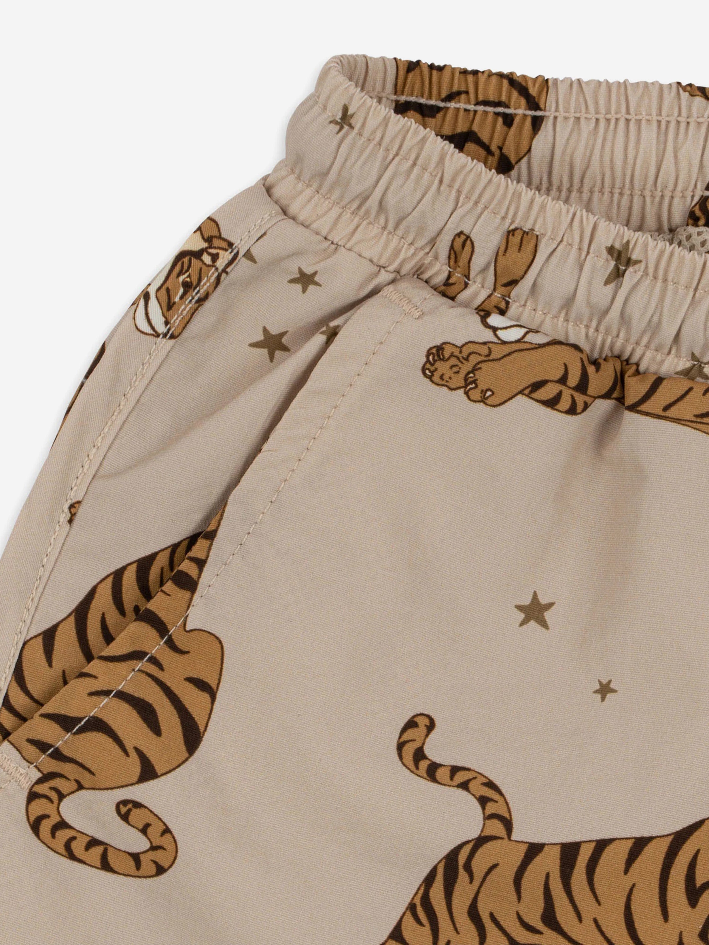 Konges Sljd Boys Asnou Tiger Swim Shorts in Beige Cheap Sale Pick A Best