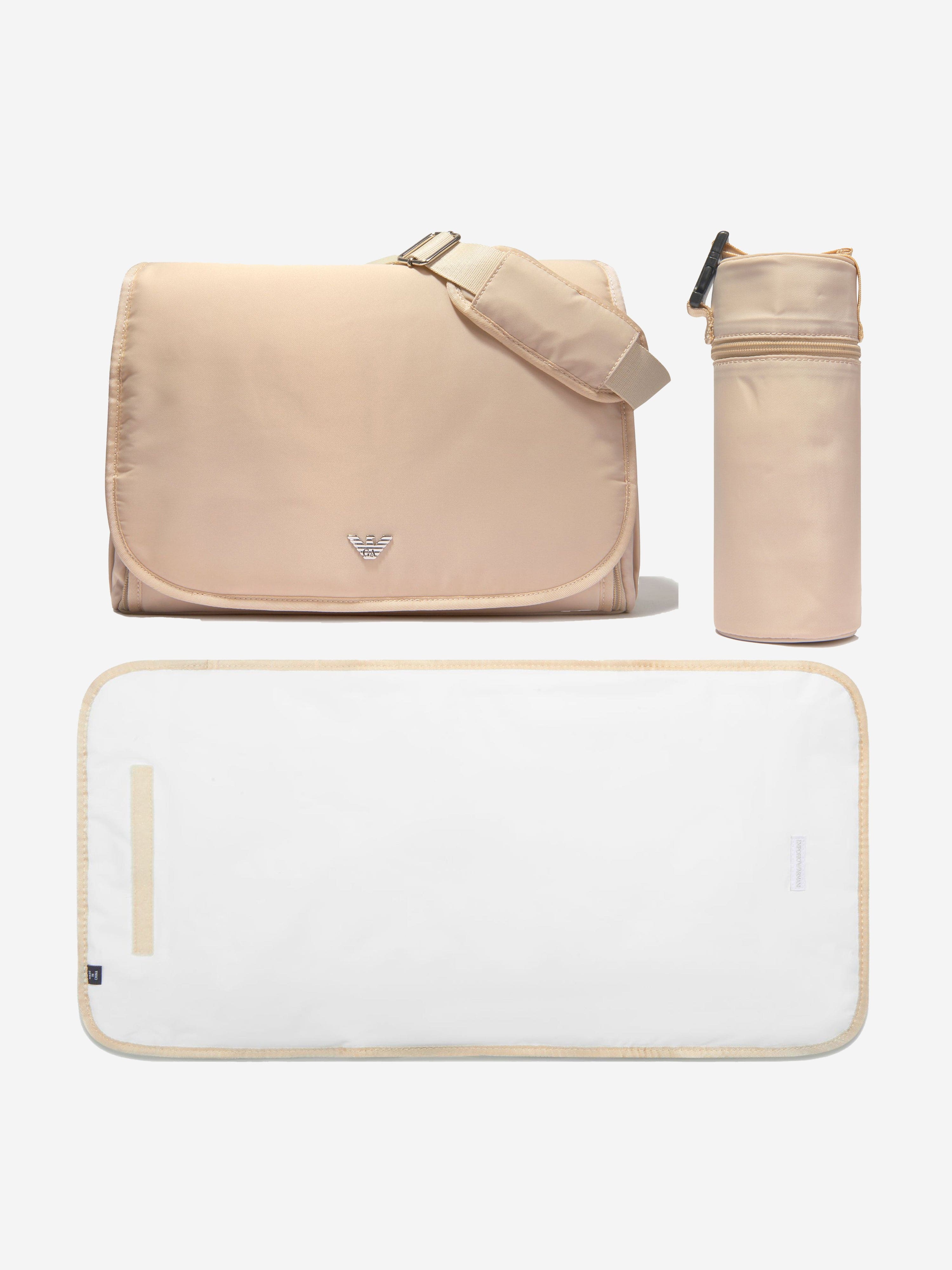 Emporio Armani Baby Logo Changing Bag in Beige For Sale Top Quality