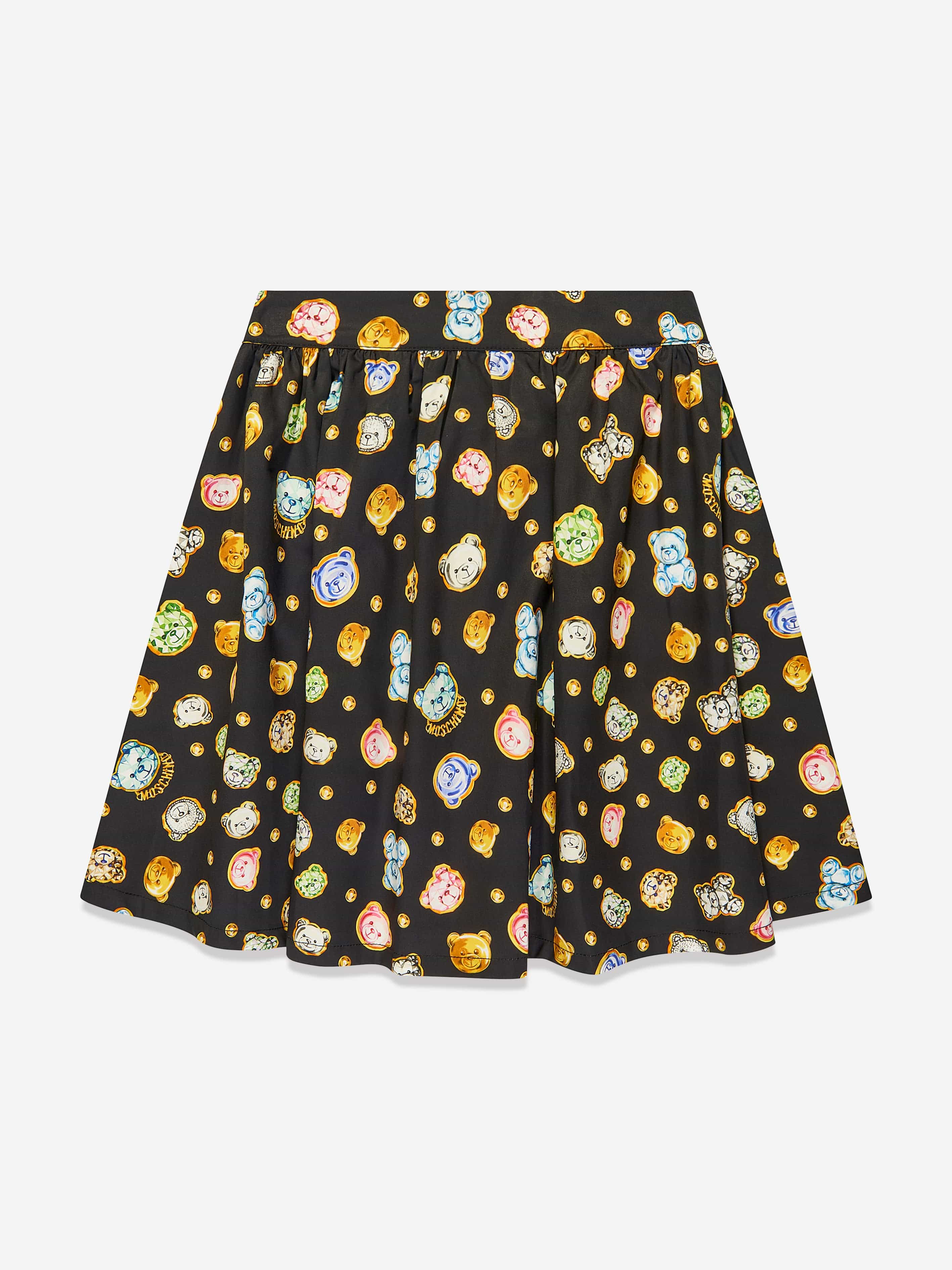 Moschino Girls Teddy Bear Gems Skirt in Black Visa Payment For Sale