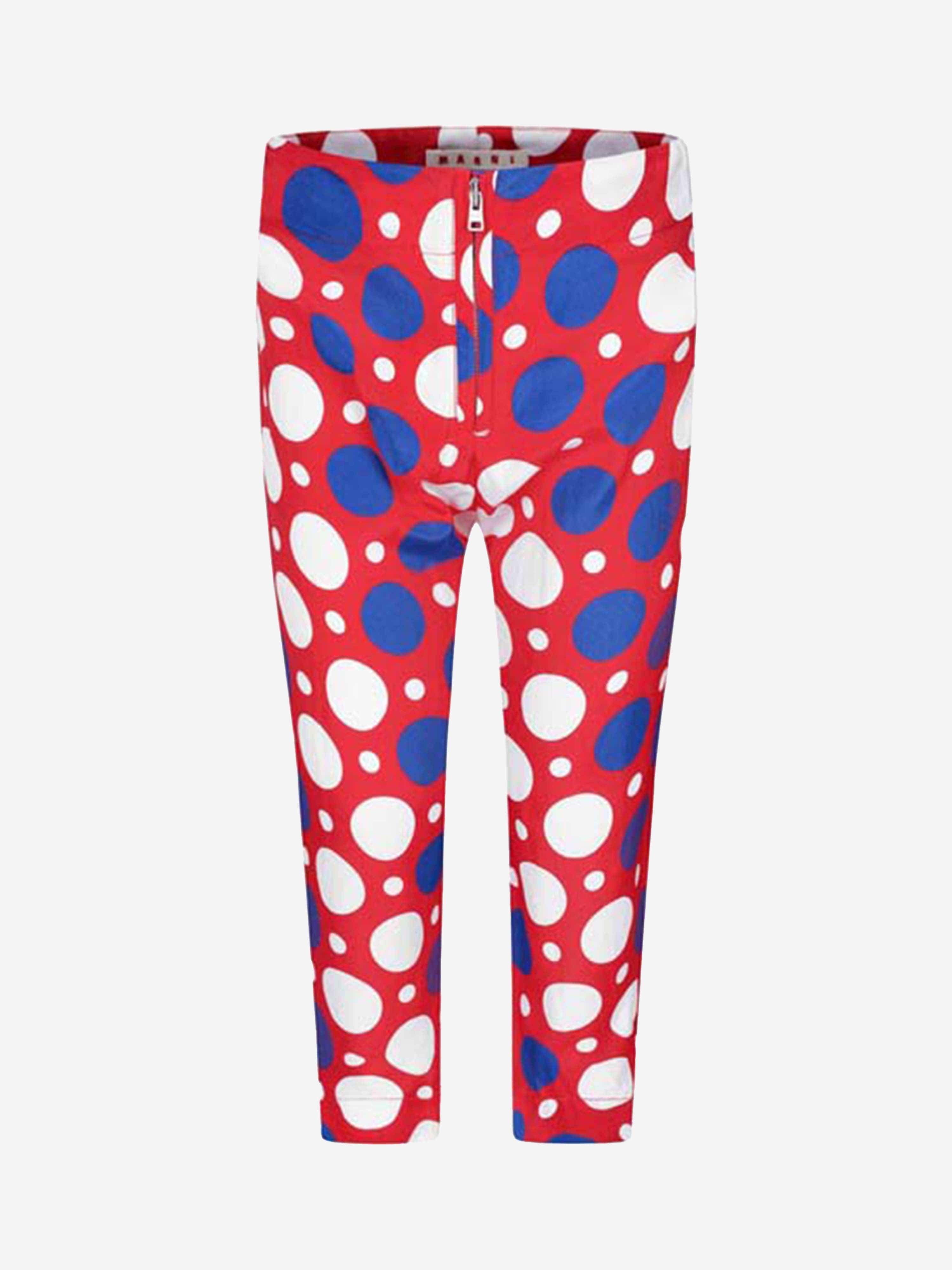 MARNI Girls Spotted Silk Trousers Factory Outlet