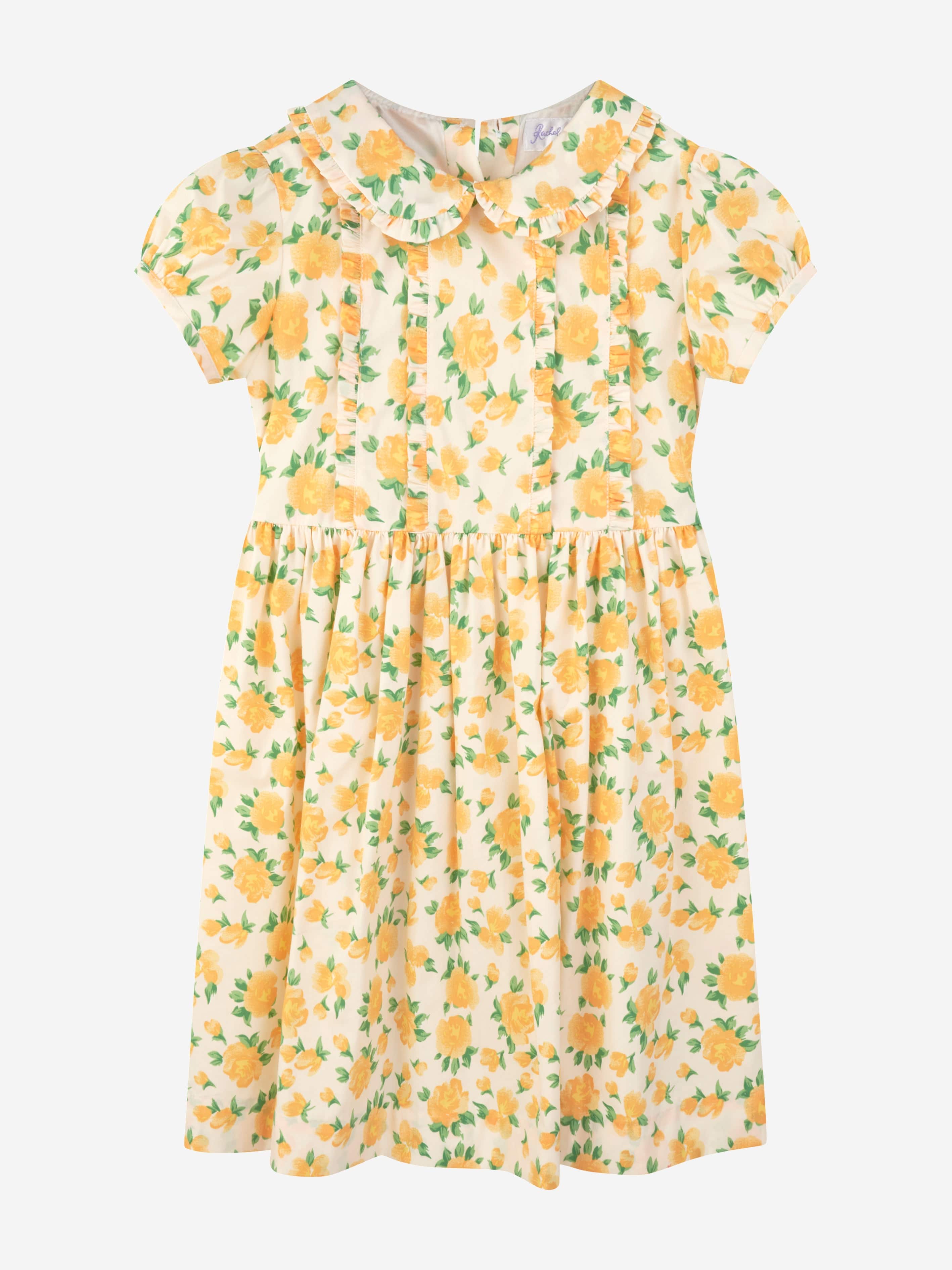 Rachel Riley Girls Marigold Frill Dress in Yellow 2025 New For Sale