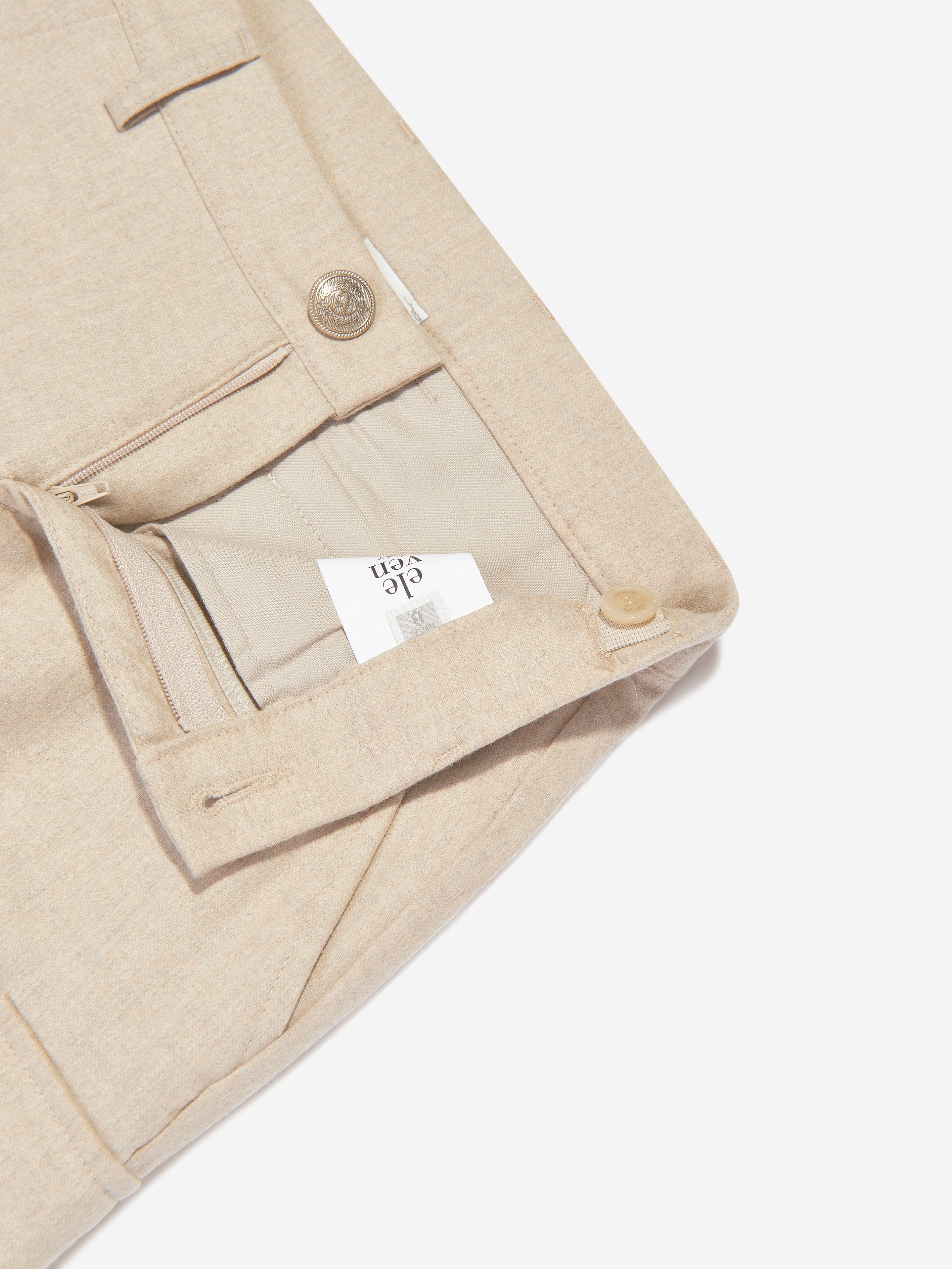 Eleventy Boys Cargo Trousers in Beige Low Pice For Sale