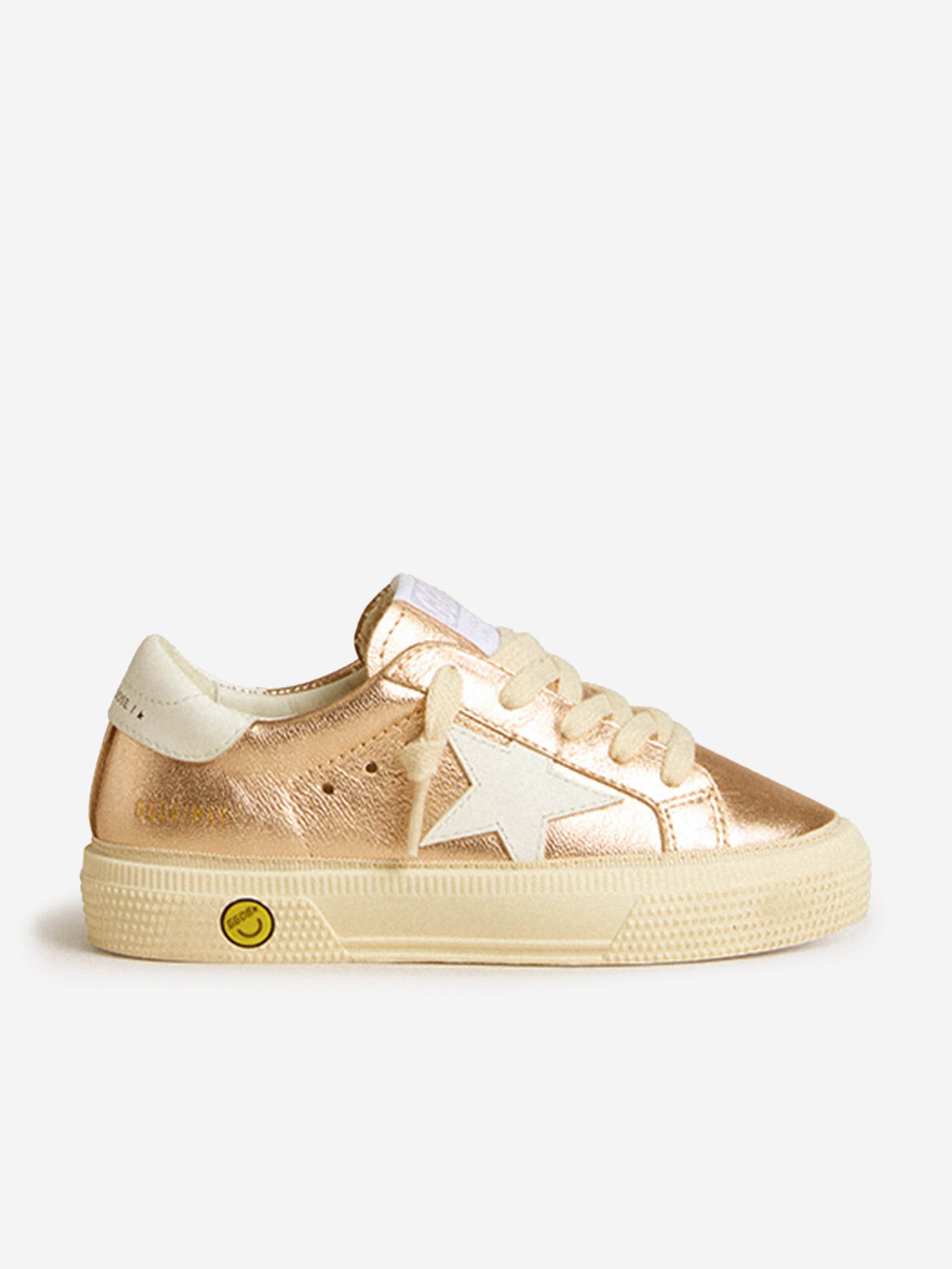 Girls Leather Laminated May Trainers in Pink Outlet The Cheapest