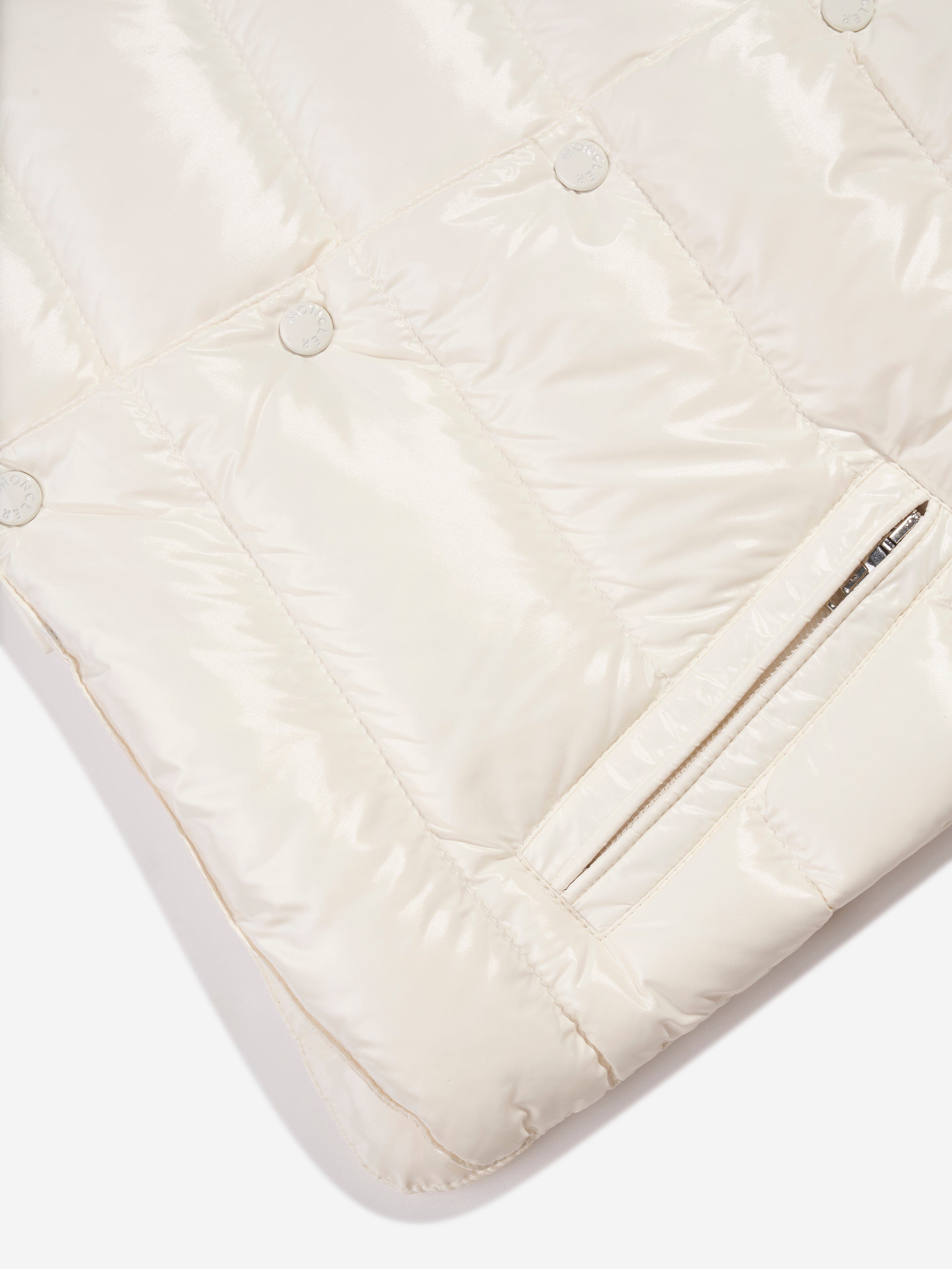 Moncler Enfant Boys Down Padded Tib Gilet in White Clearance Store Sale Online