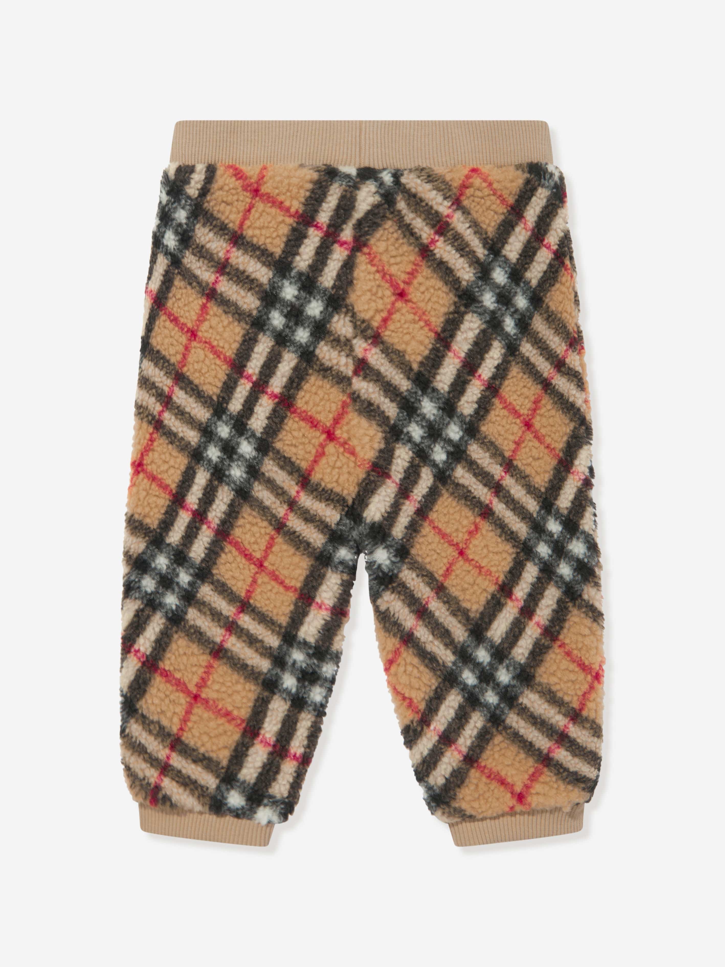 Burberry Baby Boys Archive Check Edgar Joggers in Beige Cheap Tumblr