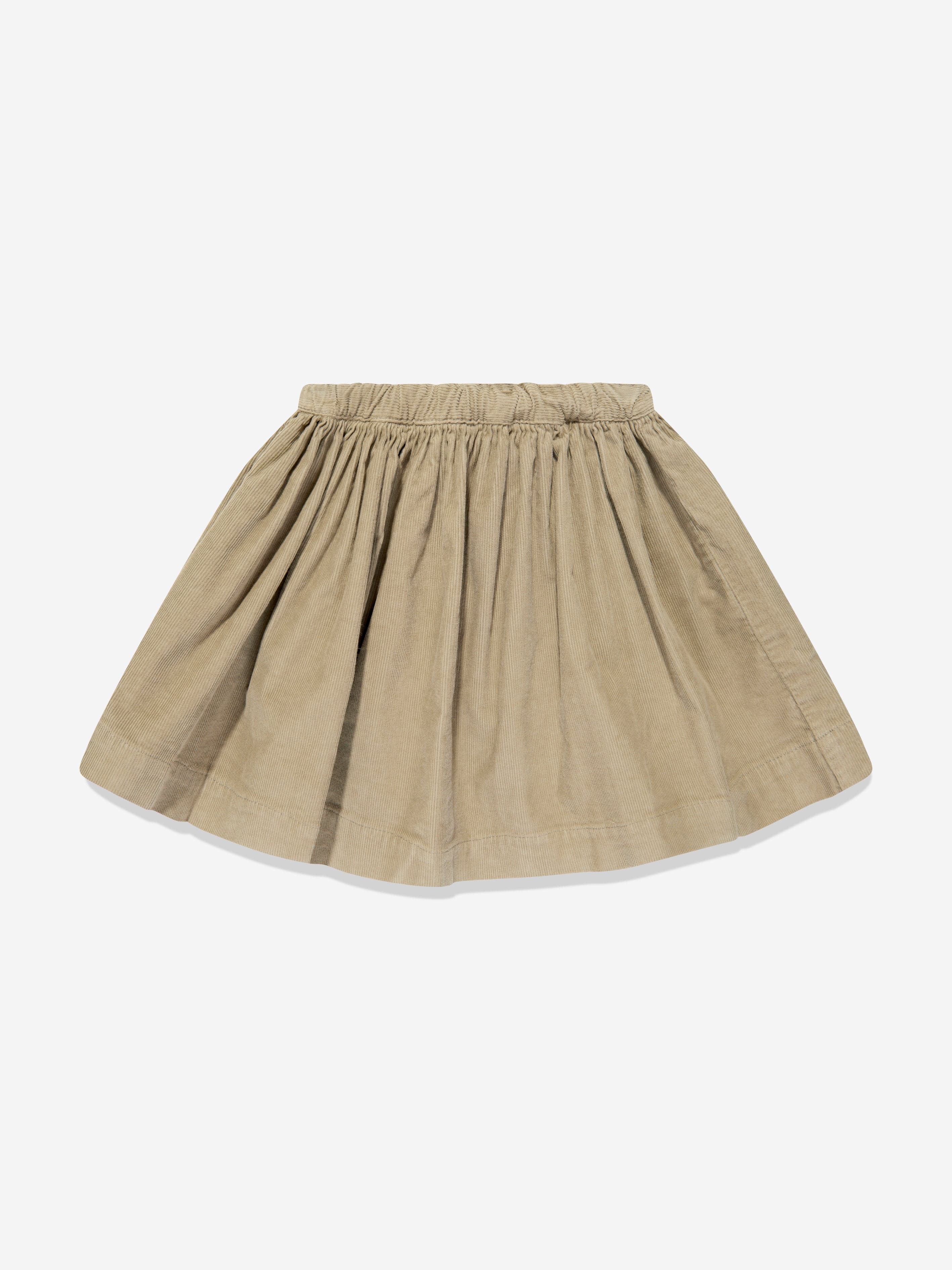 Bonpoint Girls Suzon Cotton Skirt in Beige Genuine Cheap Online